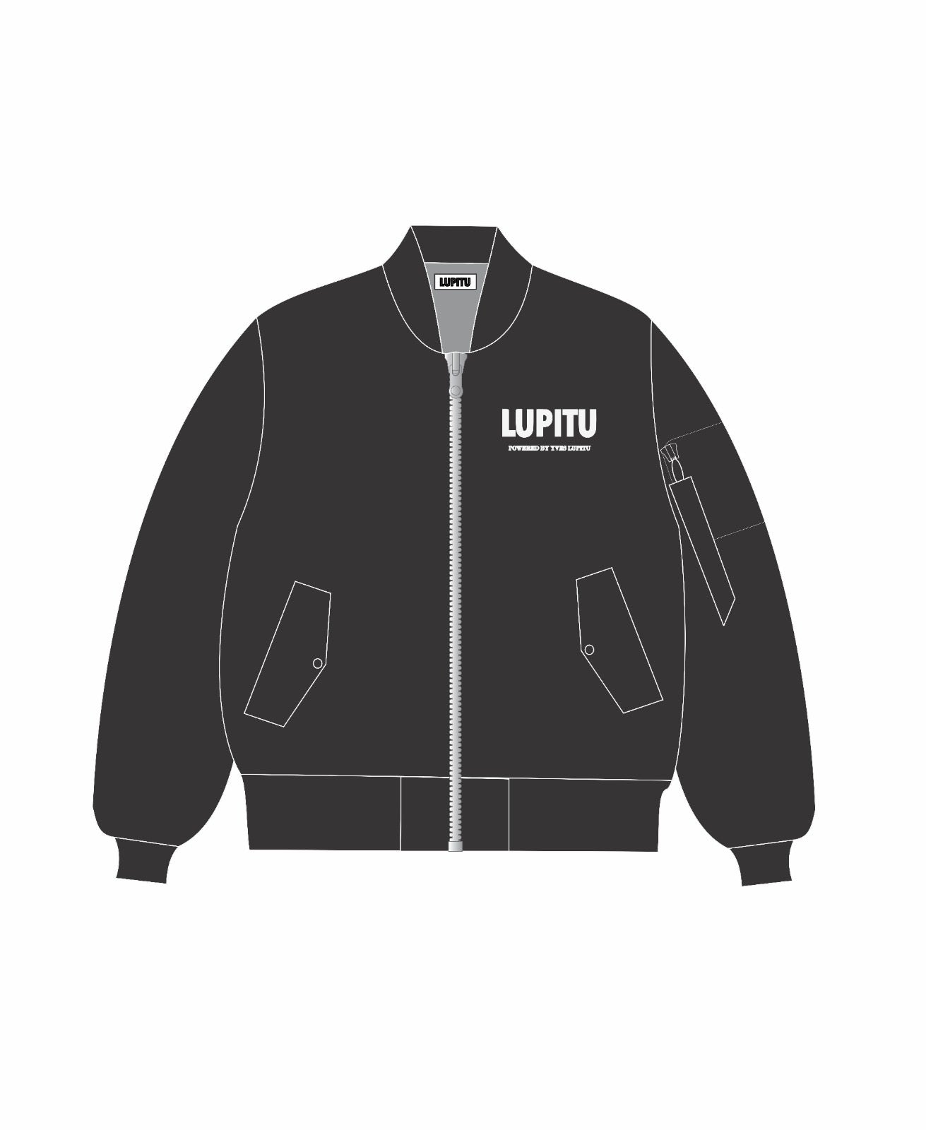 LUPITU POWERED BLACK BOMBER JACKET