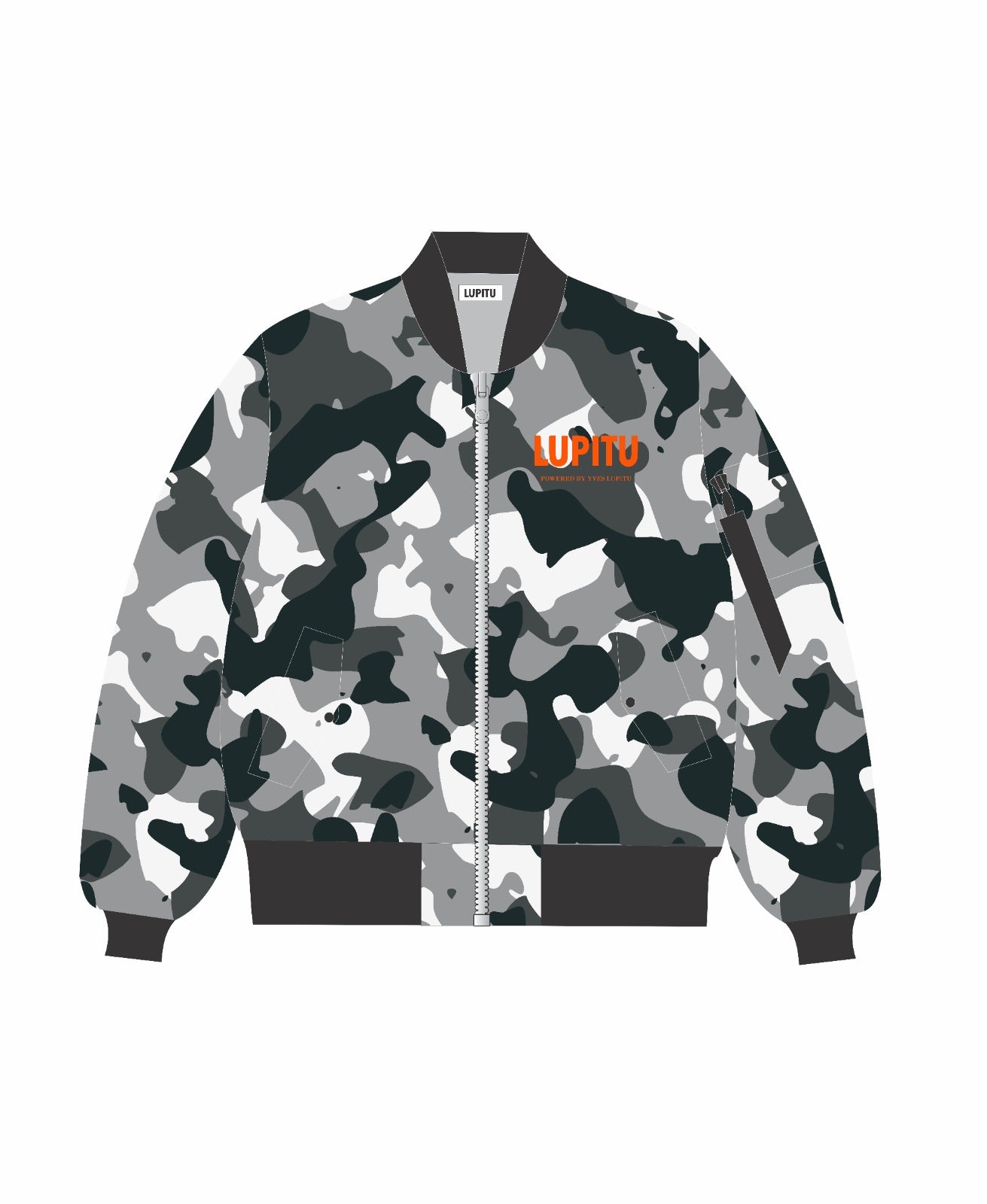 LUPITU POWERED CAMO BOMBER JACKET