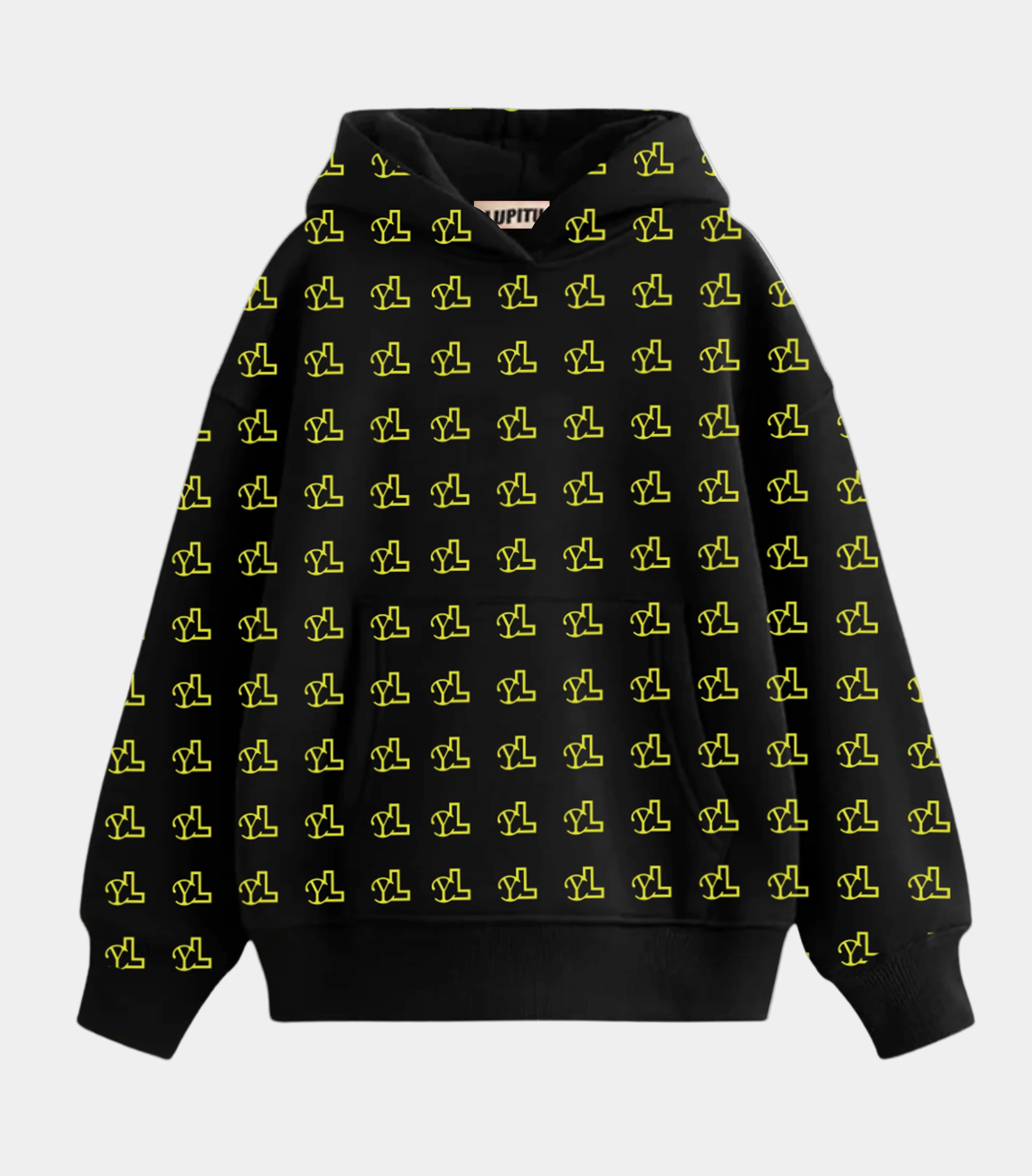 LIMITED EDITION LUPITU ALL OVER PRINT HOODIE BLACK