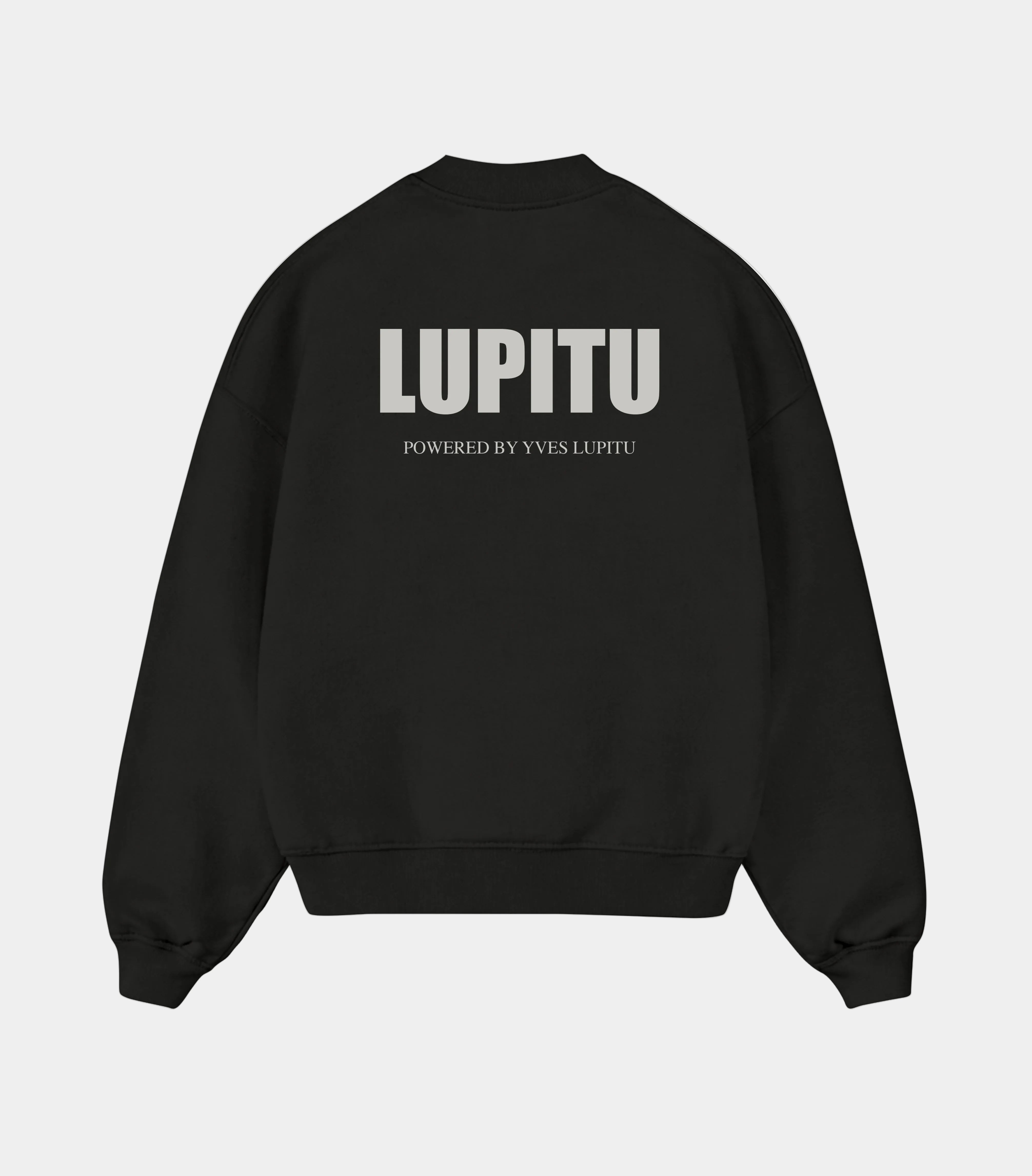 LUPITU ESSENTIALS POWERED BLACK GREY SWEATSHIRT
