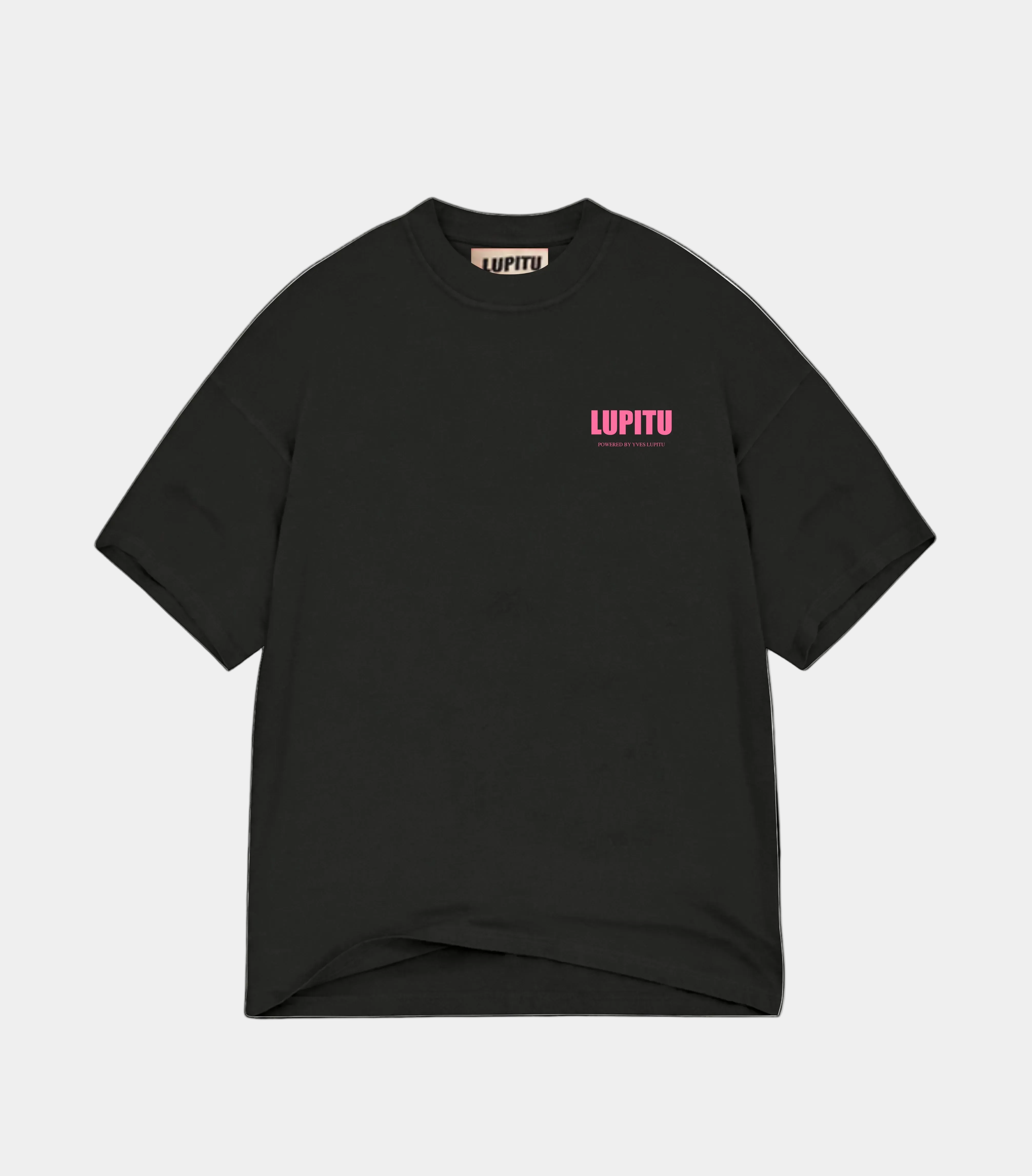 LUPITU ESSENTIALS POWERED BLACK PINK TEE