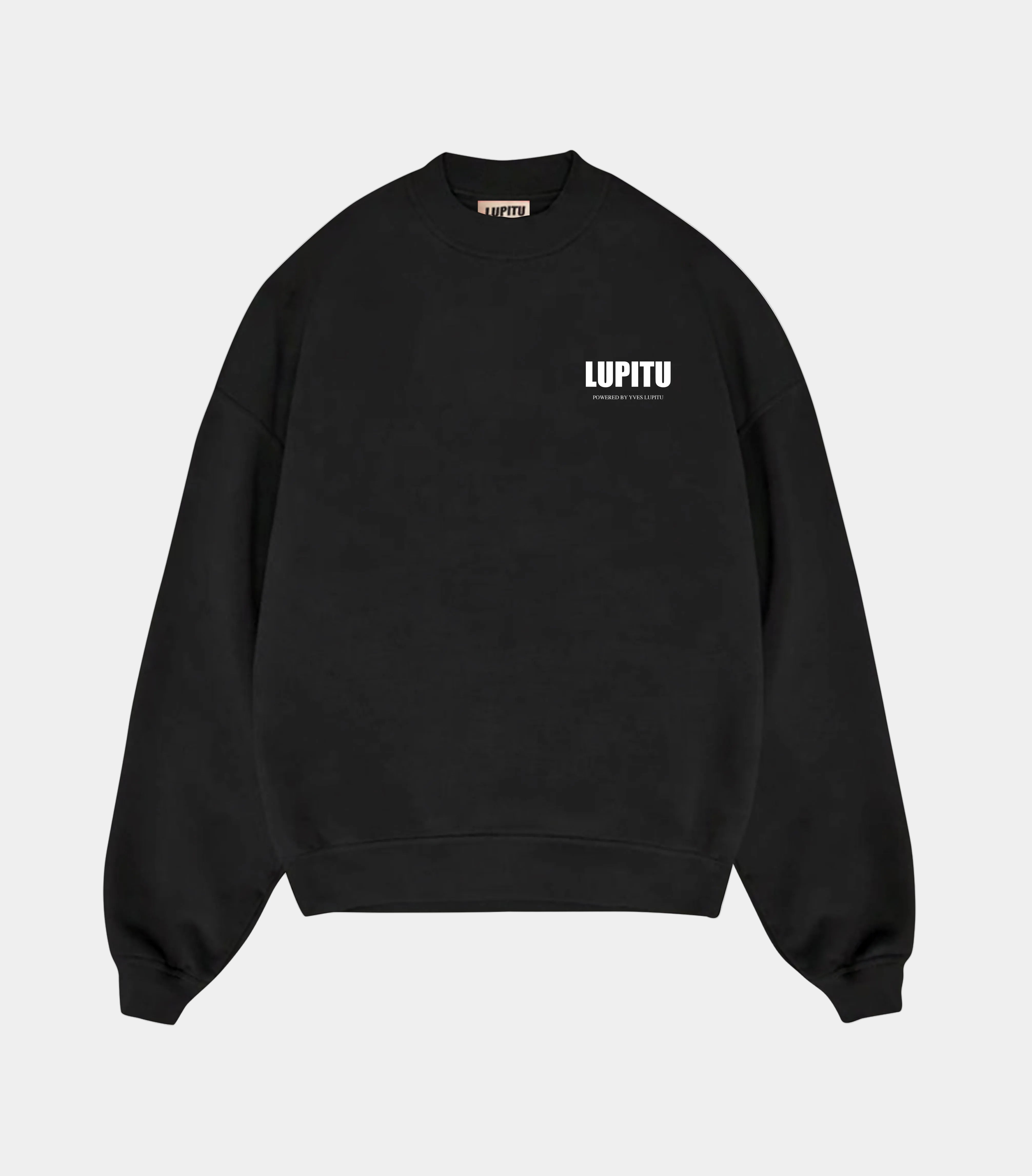 LUPITU ESSENTIALS POWERED BLACK WHITE SWEATSHIRT