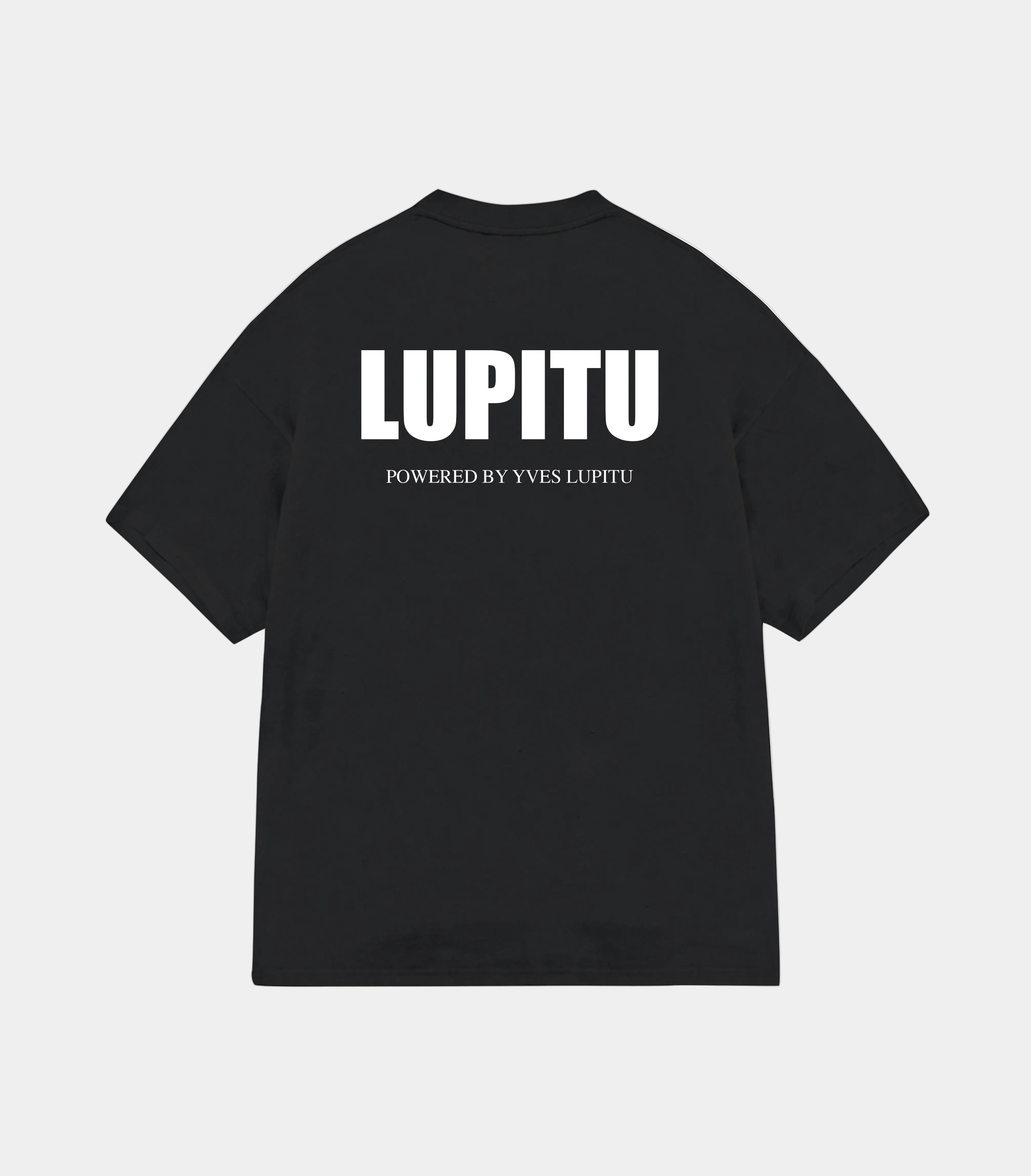 LUPITU ESSENTIALS POWERED BLACK WHITE TEE