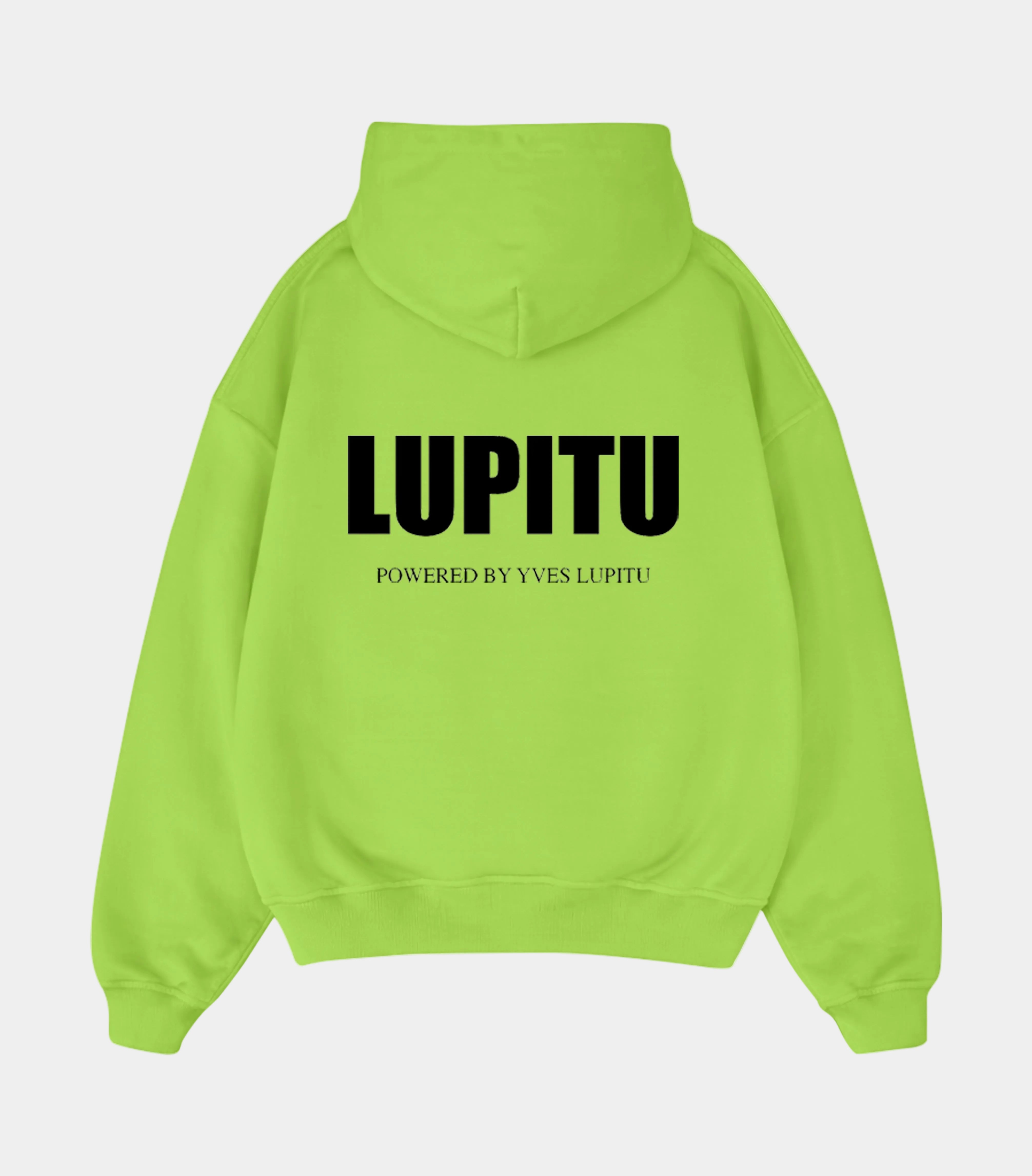 LUPITU ESSENTIALS POWERED BLACK GREY HOODIE