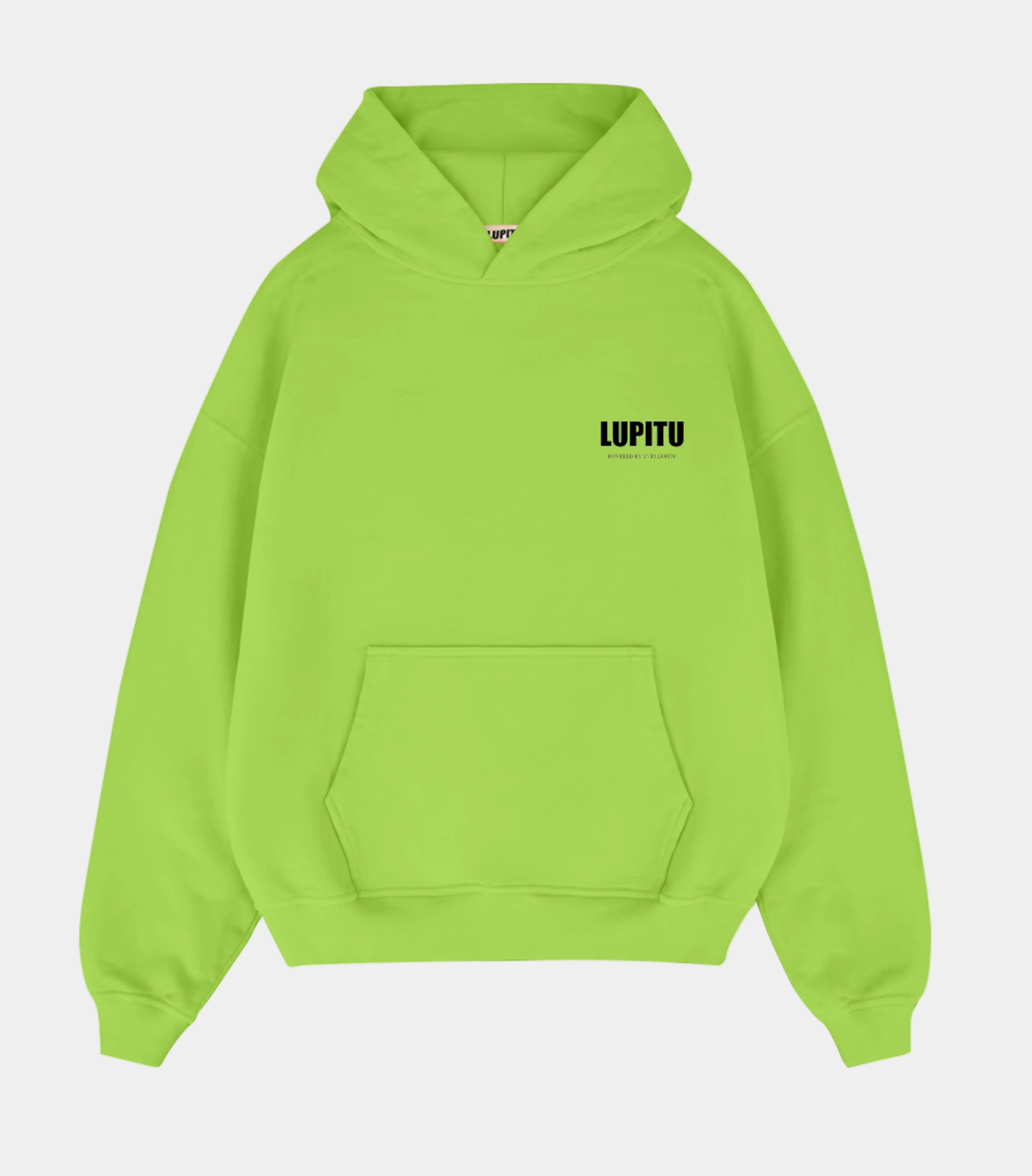 LUPITU ESSENTIALS POWERED LIGHT GREEN HOODIE