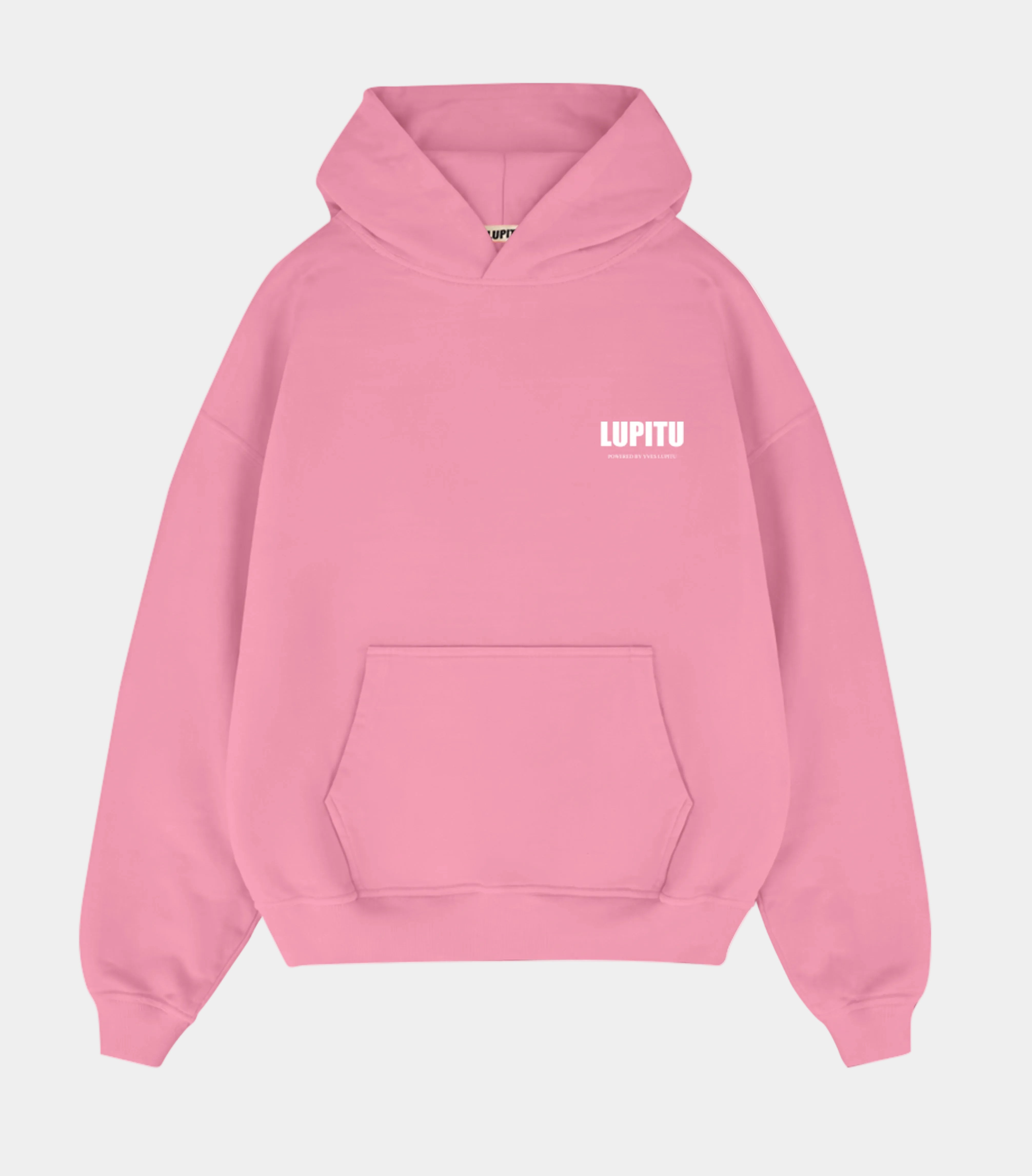 LUPITU ESSENTIALS POWERED PINK HOODIE