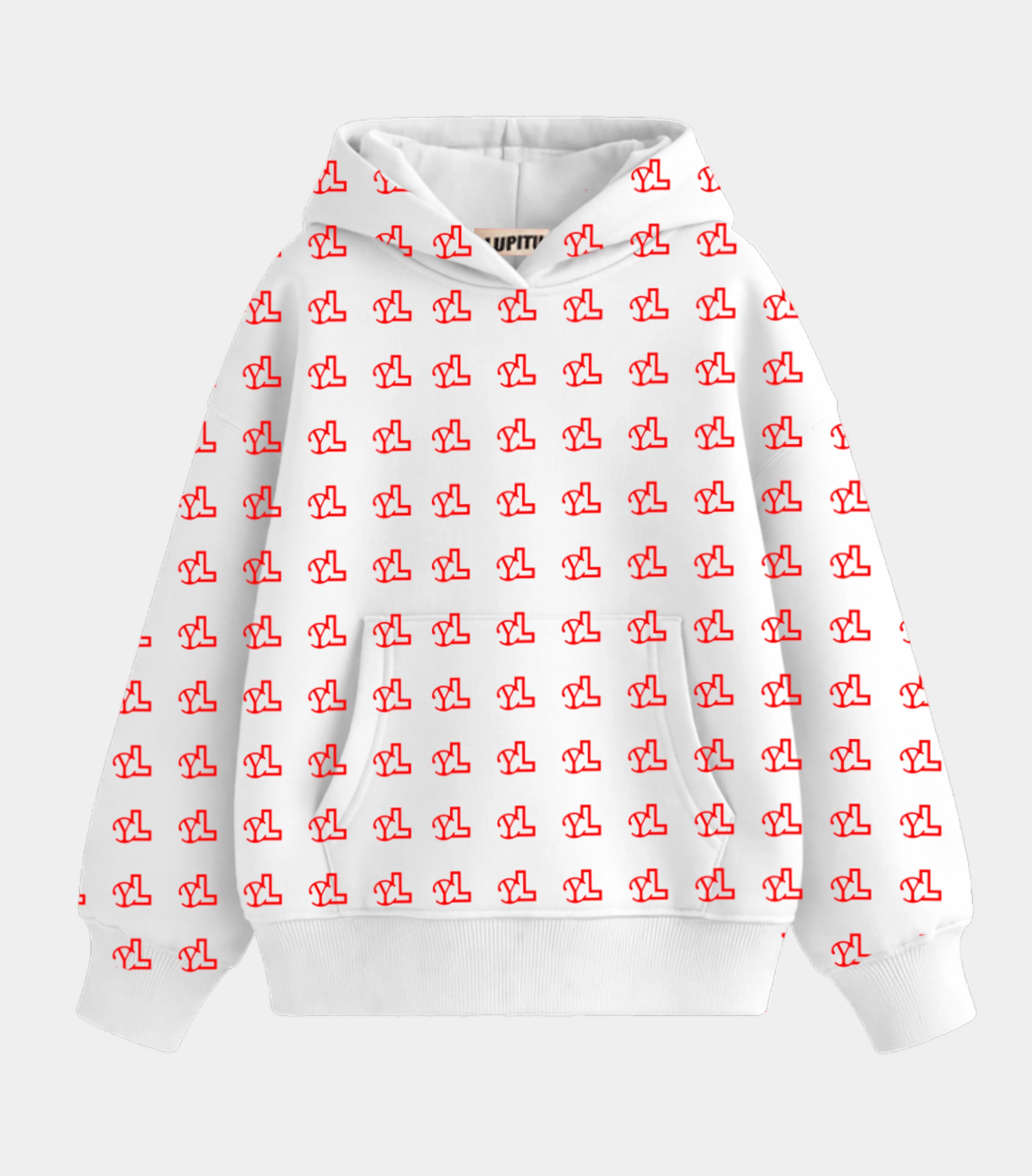 LIMITED EDITION LUPITU ALL OVER PRINT HOODIE WHITE