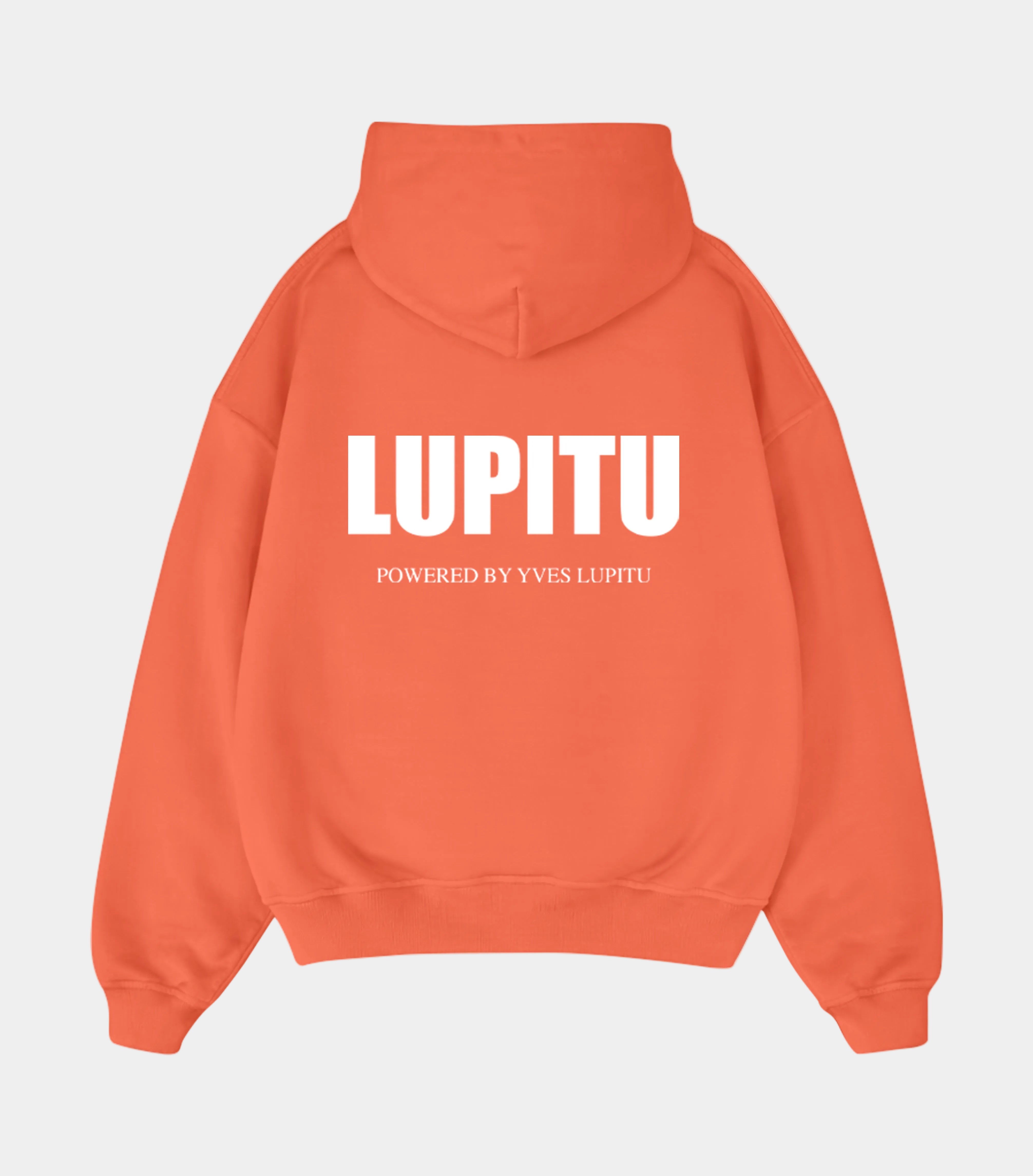 LUPITU ESSENTIALS POWERED ORANGE HOODIE