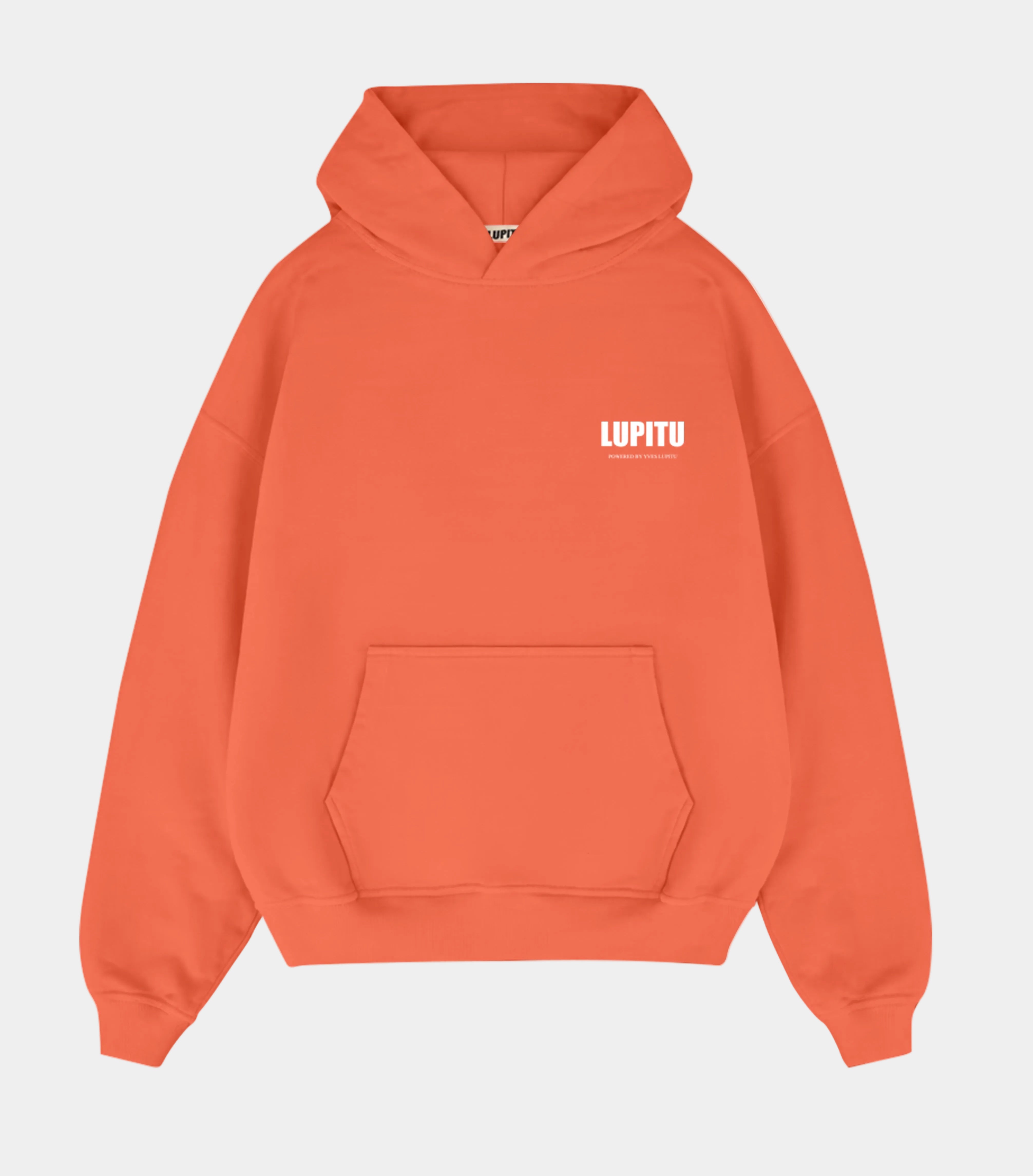 LUPITU ESSENTIALS POWERED ORANGE HOODIE