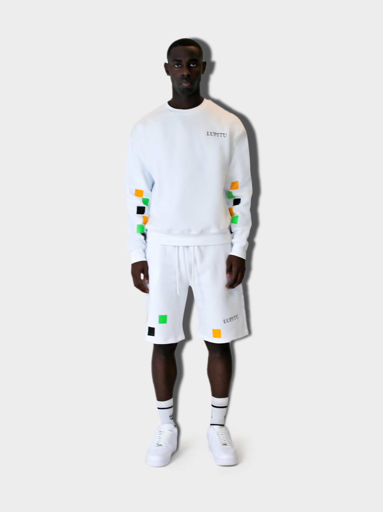 LUPITU MEN'S WHITE PUZZLE SHORT