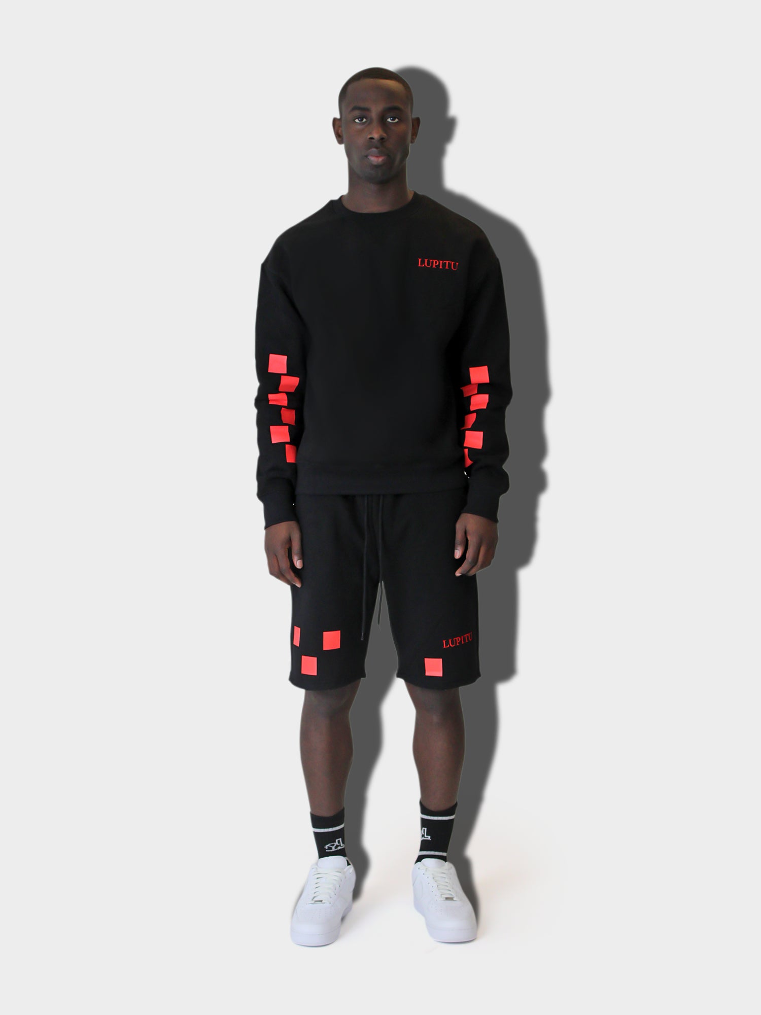 LUPITU MEN'S BLACK PUZZLE SWEATER