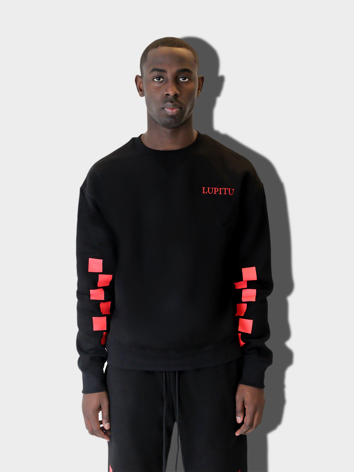 LUPITU MEN'S BLACK PUZZLE SWEATER