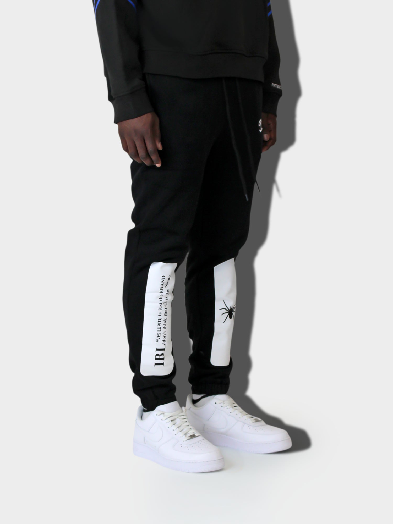 LUPITU MEN'S BLACK SPIDER JOGGER PANT