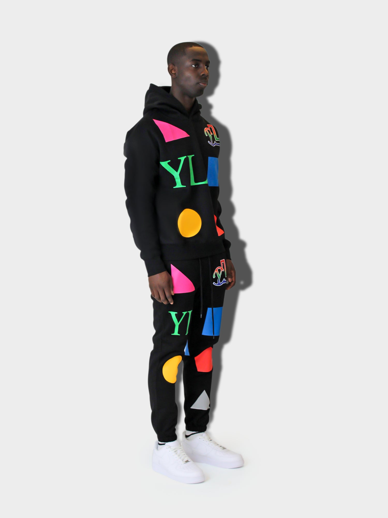 LUPITU MEN'S DOMINO BLACK SWEATPANTS