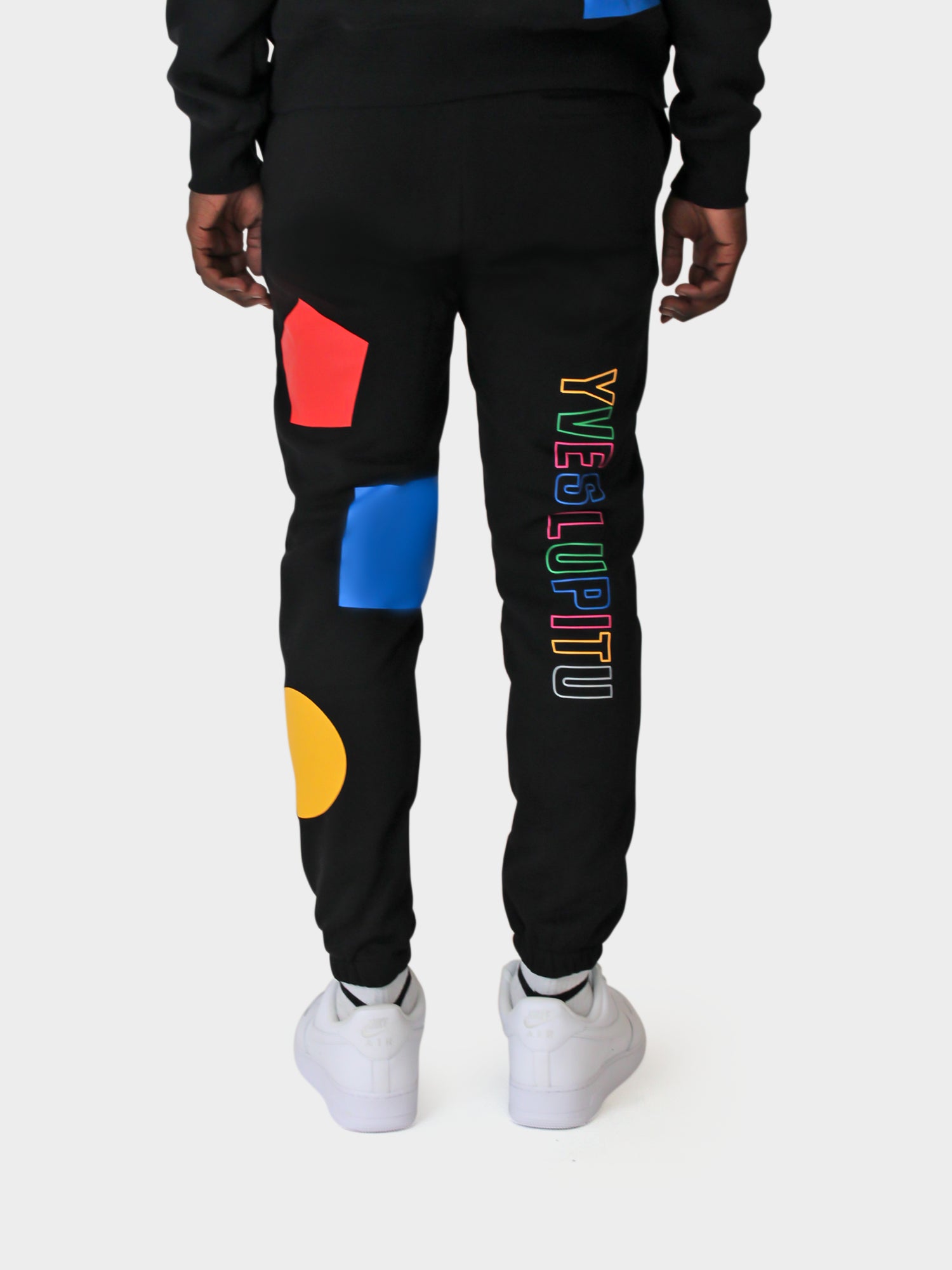 LUPITU MEN'S DOMINO BLACK SWEATPANTS