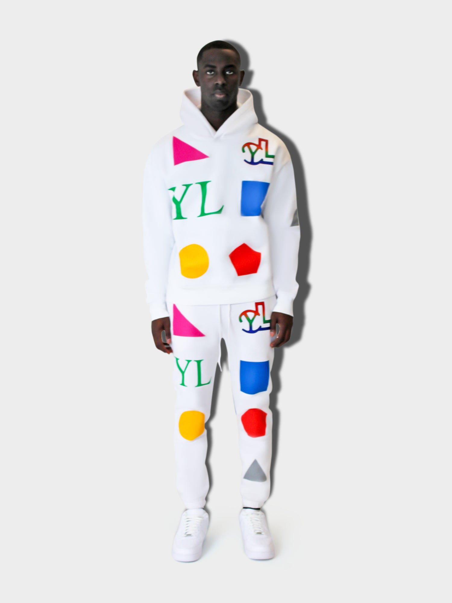 LUPITU MEN'S DOMINO WHITE SWEATPANTS