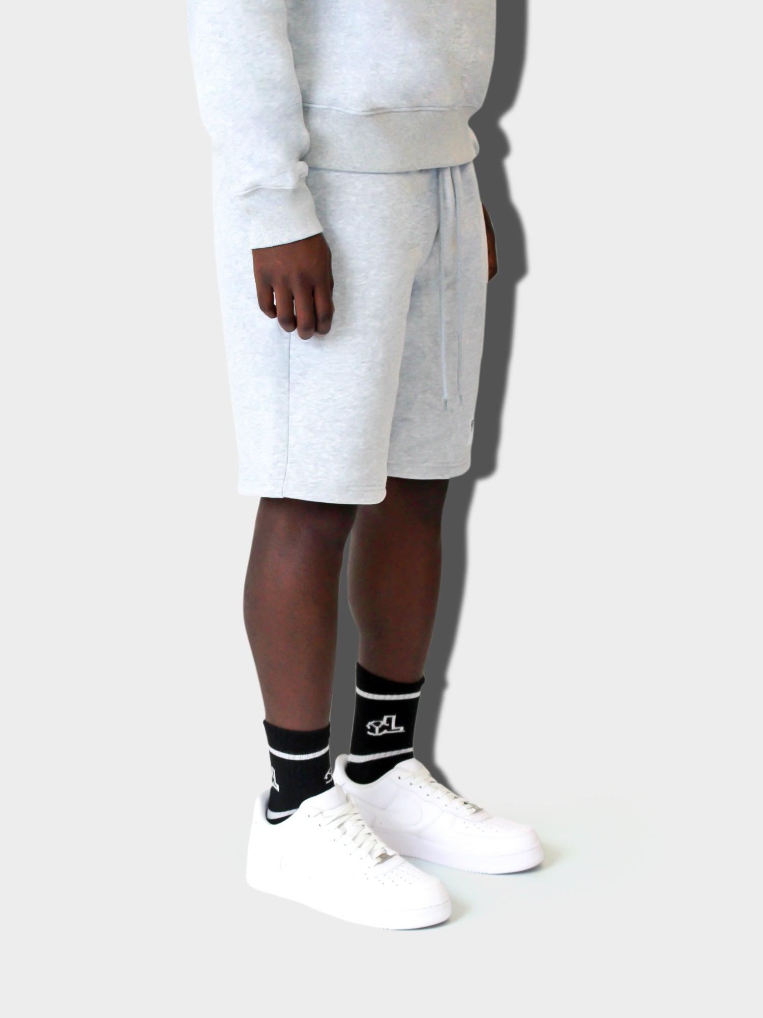 LUPITU MEN'S GREY CHINESE LOGO SHORT