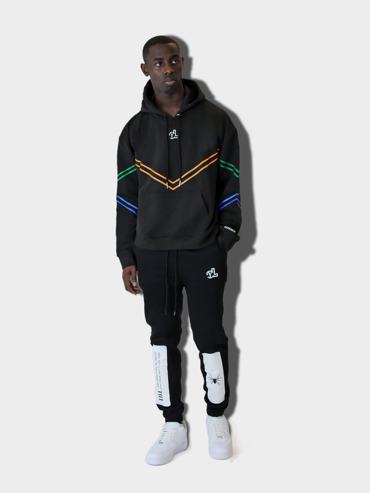 LUPITU MEN'S BLACK SPIDER JOGGER PANT