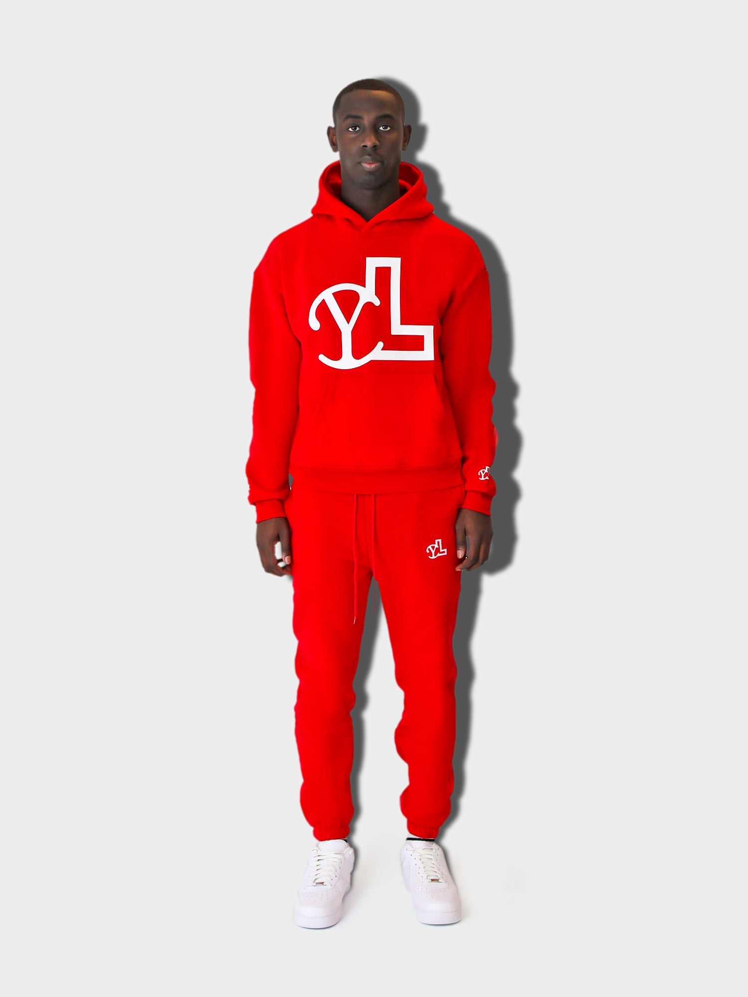LUPITU MEN'S RED YL LOGO HOODIE