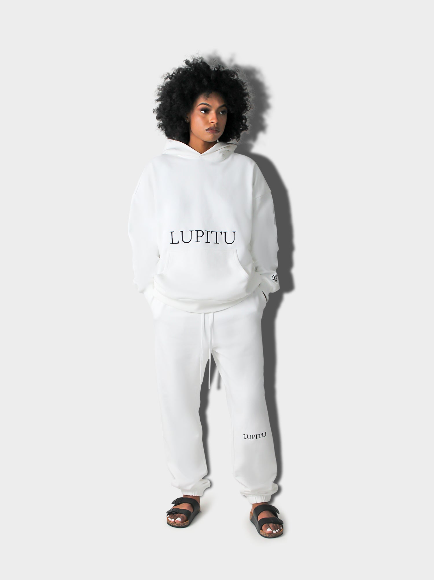 LUPITU WOMEN'S WHITE JOGGER PANT