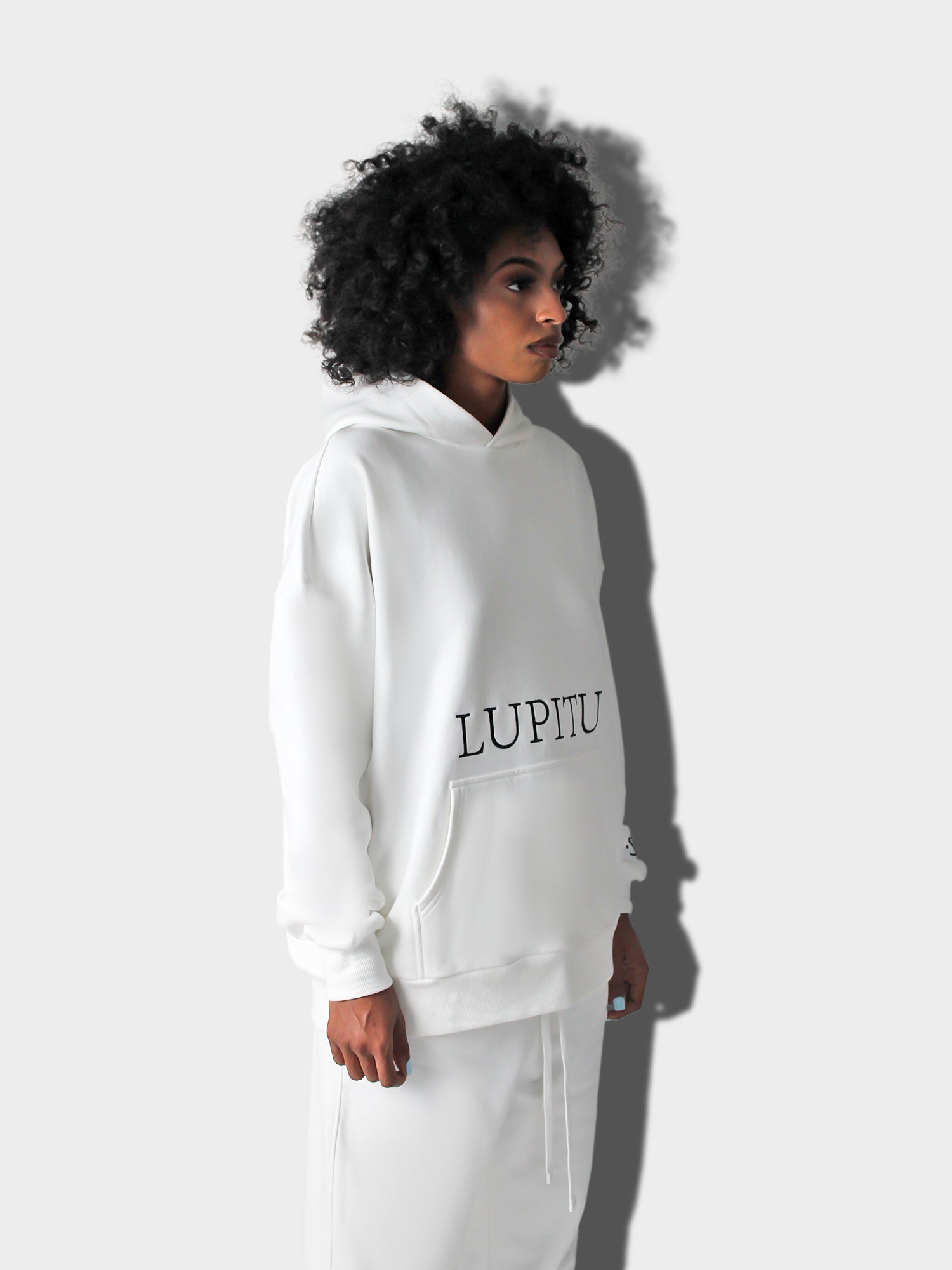 LUPITU WOMEN'S WHITE HOODIE