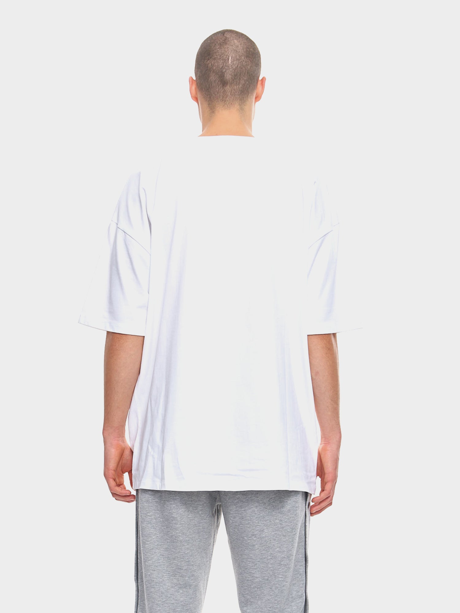 LUPITU MEN'S WHITE OVERSIZE TEE