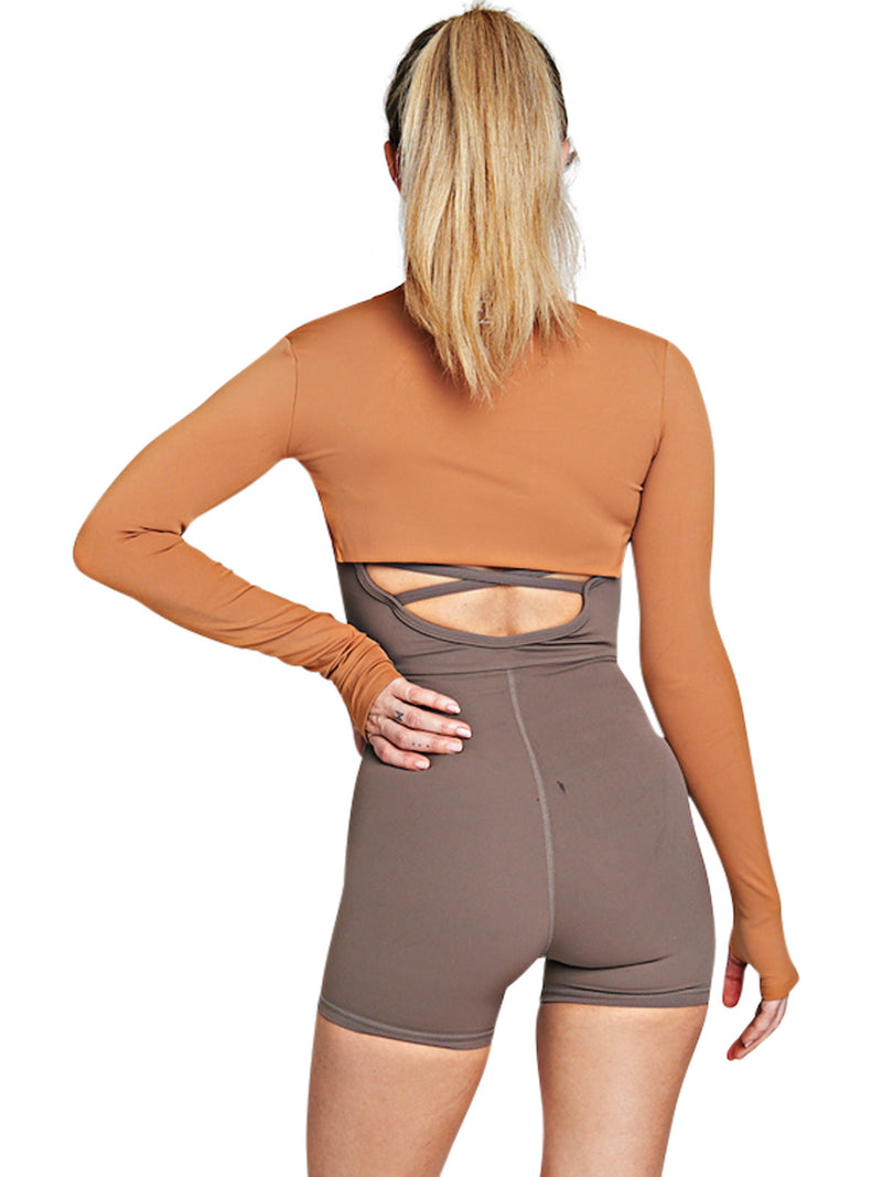 Cropped Cardigan LUPITU Caramel
