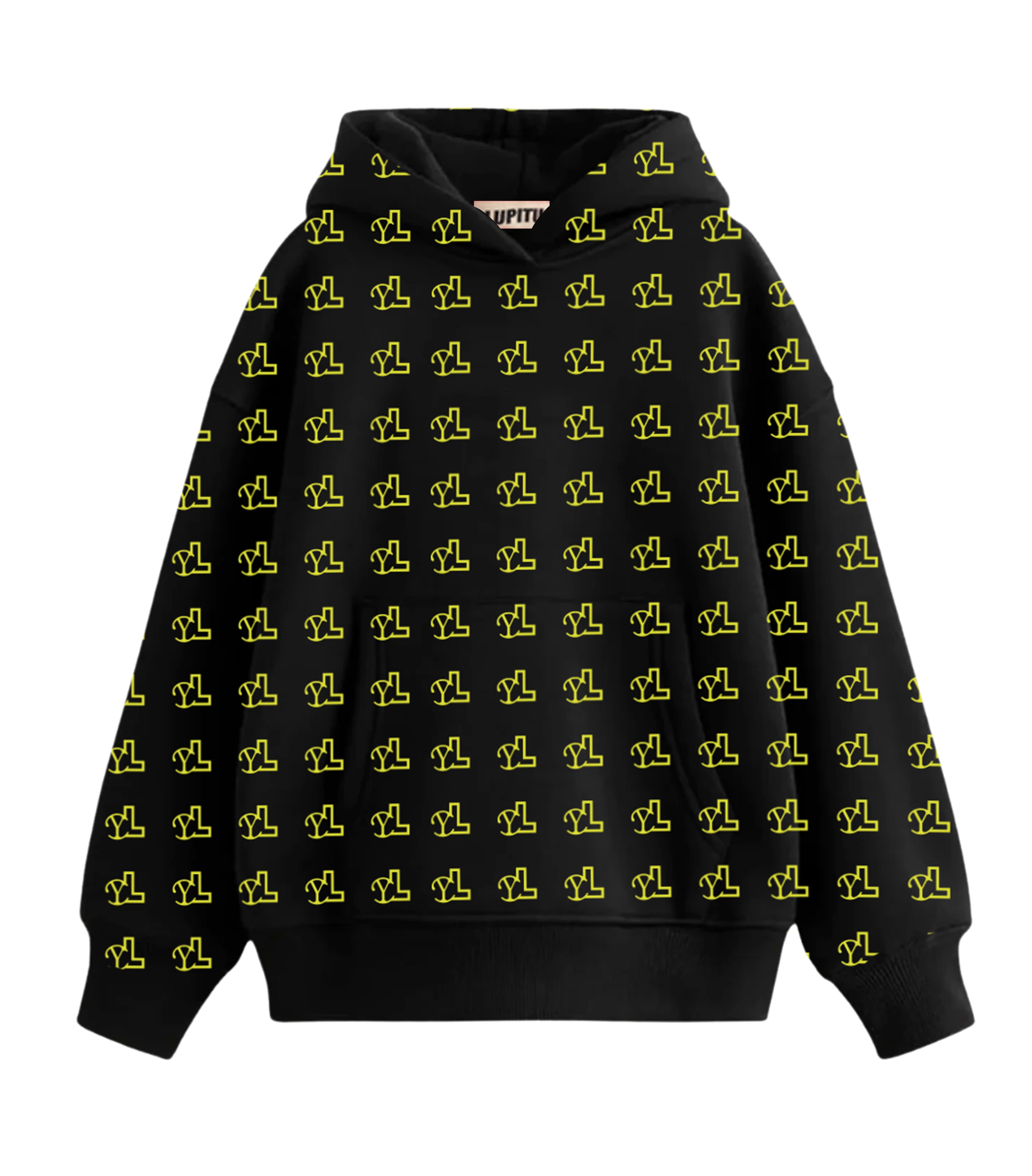 LIMITED EDITION LUPITU ALL OVER PRINT HOODIE BLACK