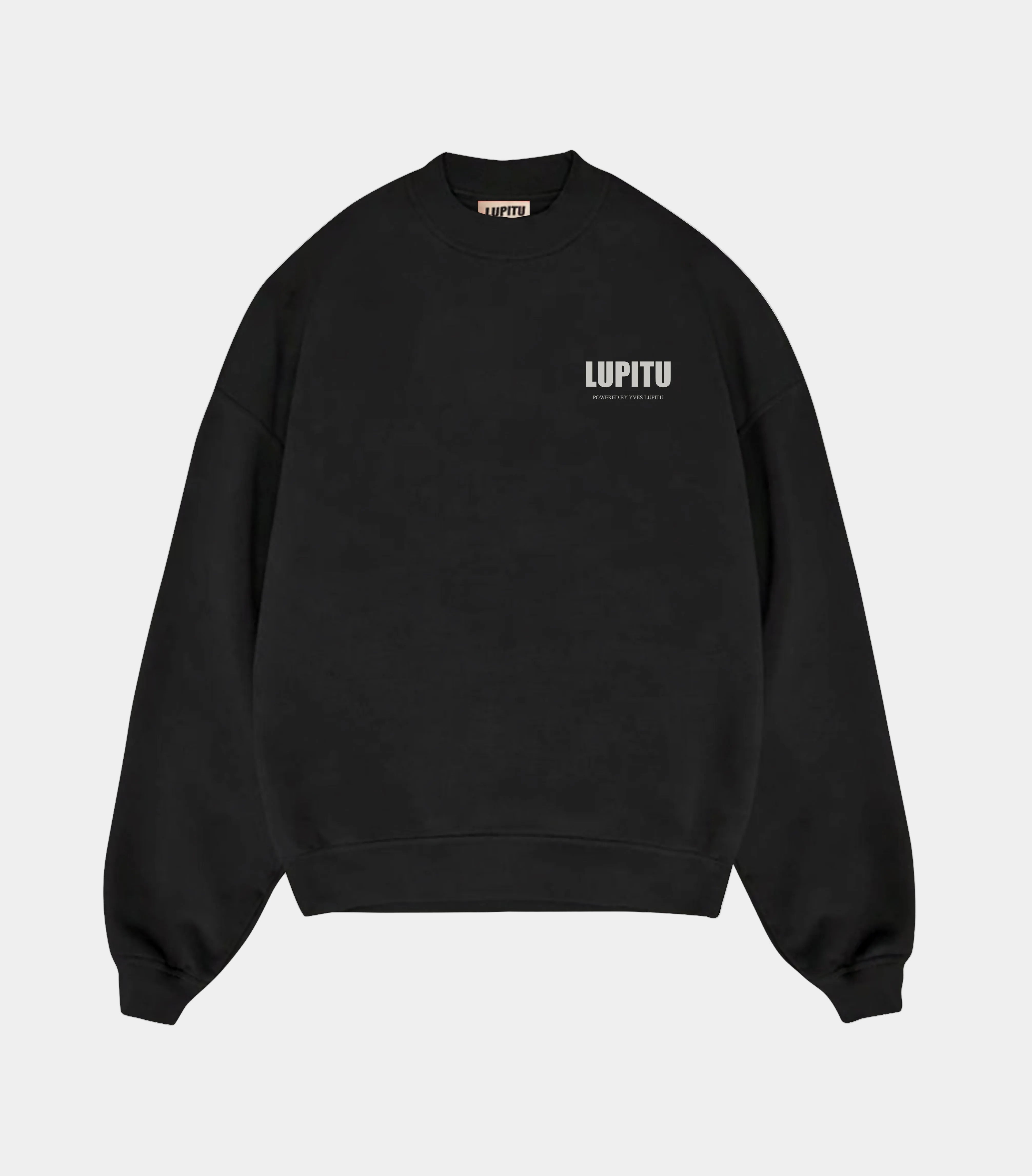 LUPITU ESSENTIALS POWERED BLACK GREY SWEATSHIRT