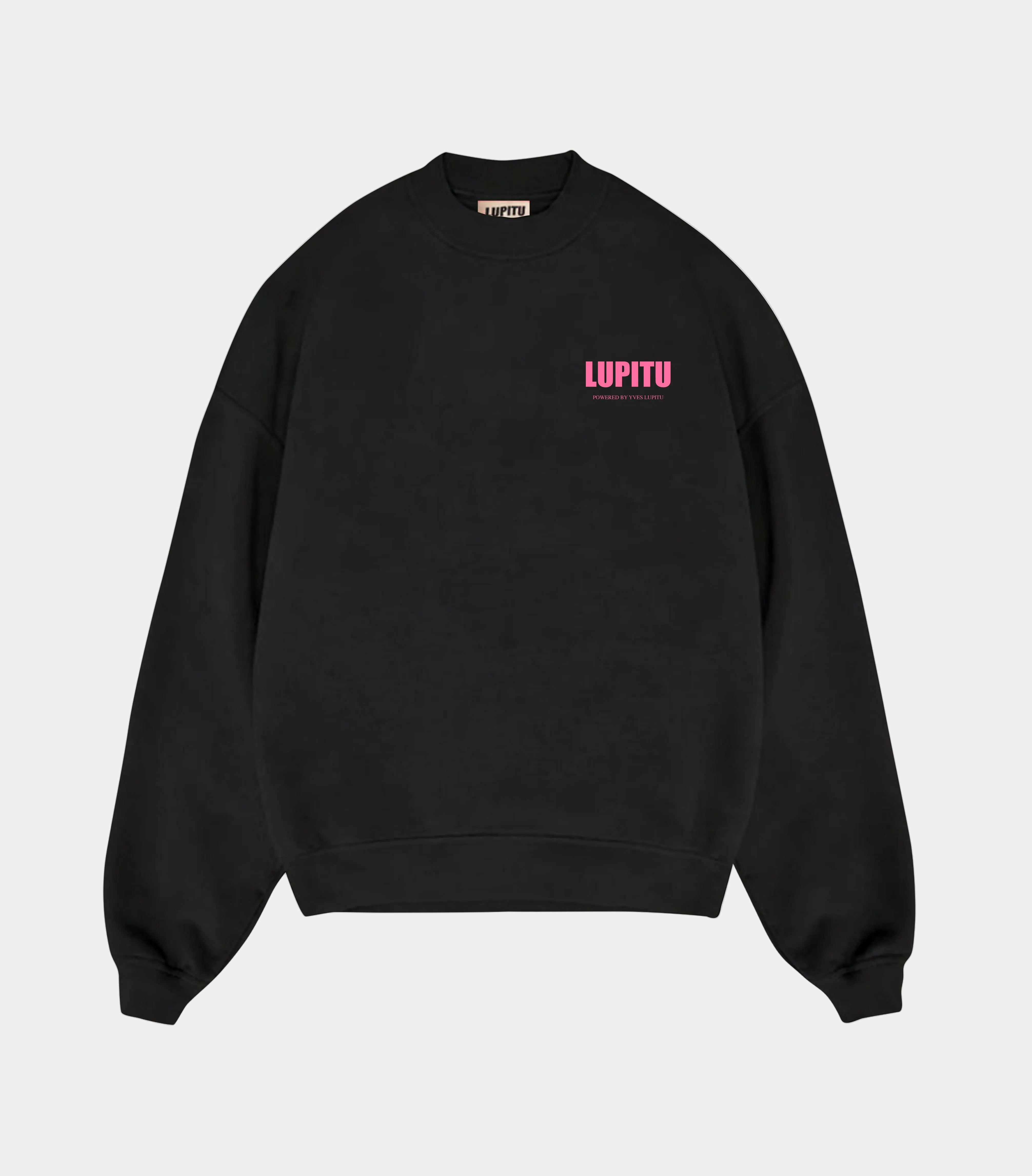 LUPITU ESSENTIALS POWERED BLACK PINK SWEATSHIRT