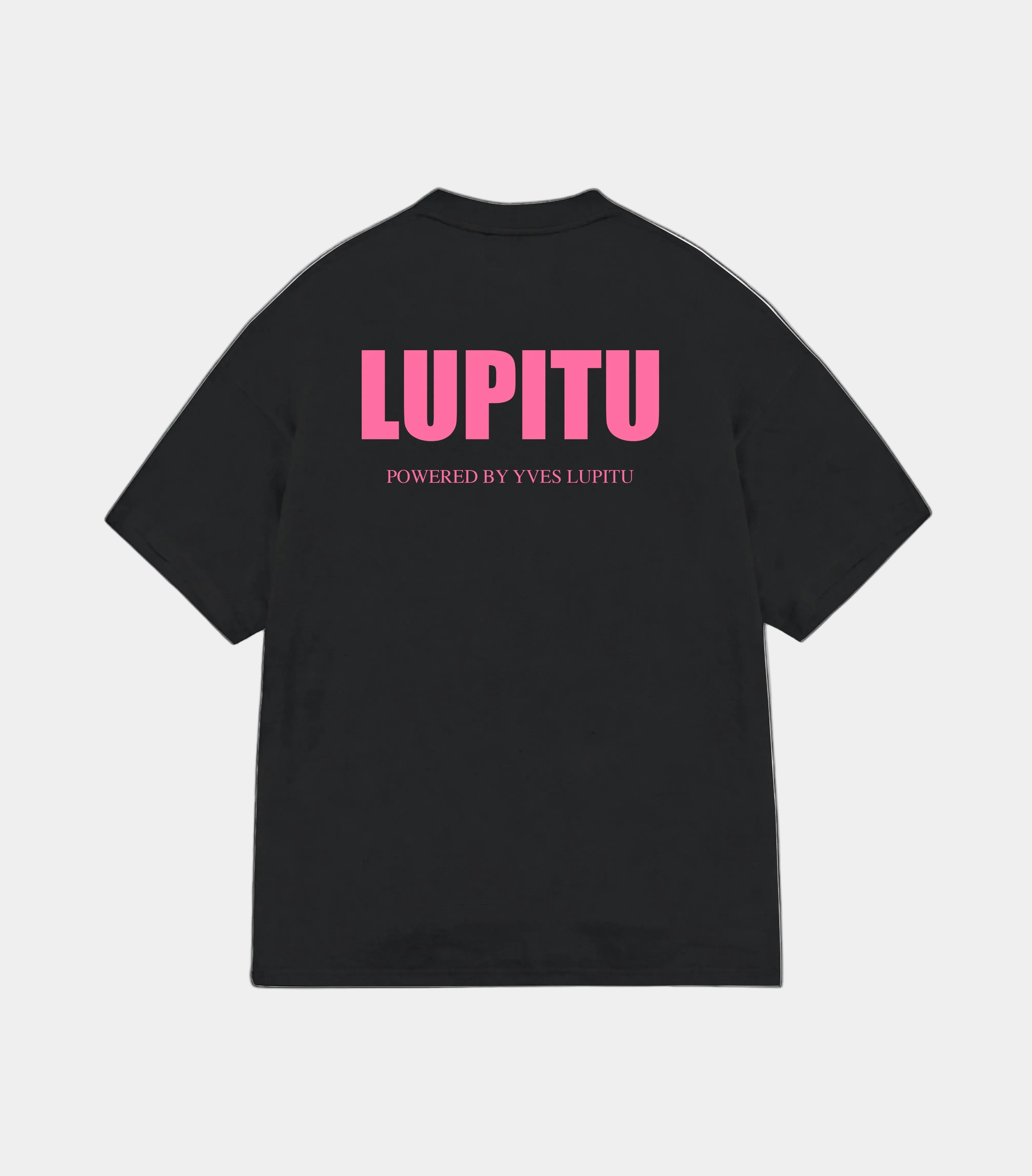 LUPITU ESSENTIALS POWERED BLACK PINK TEE