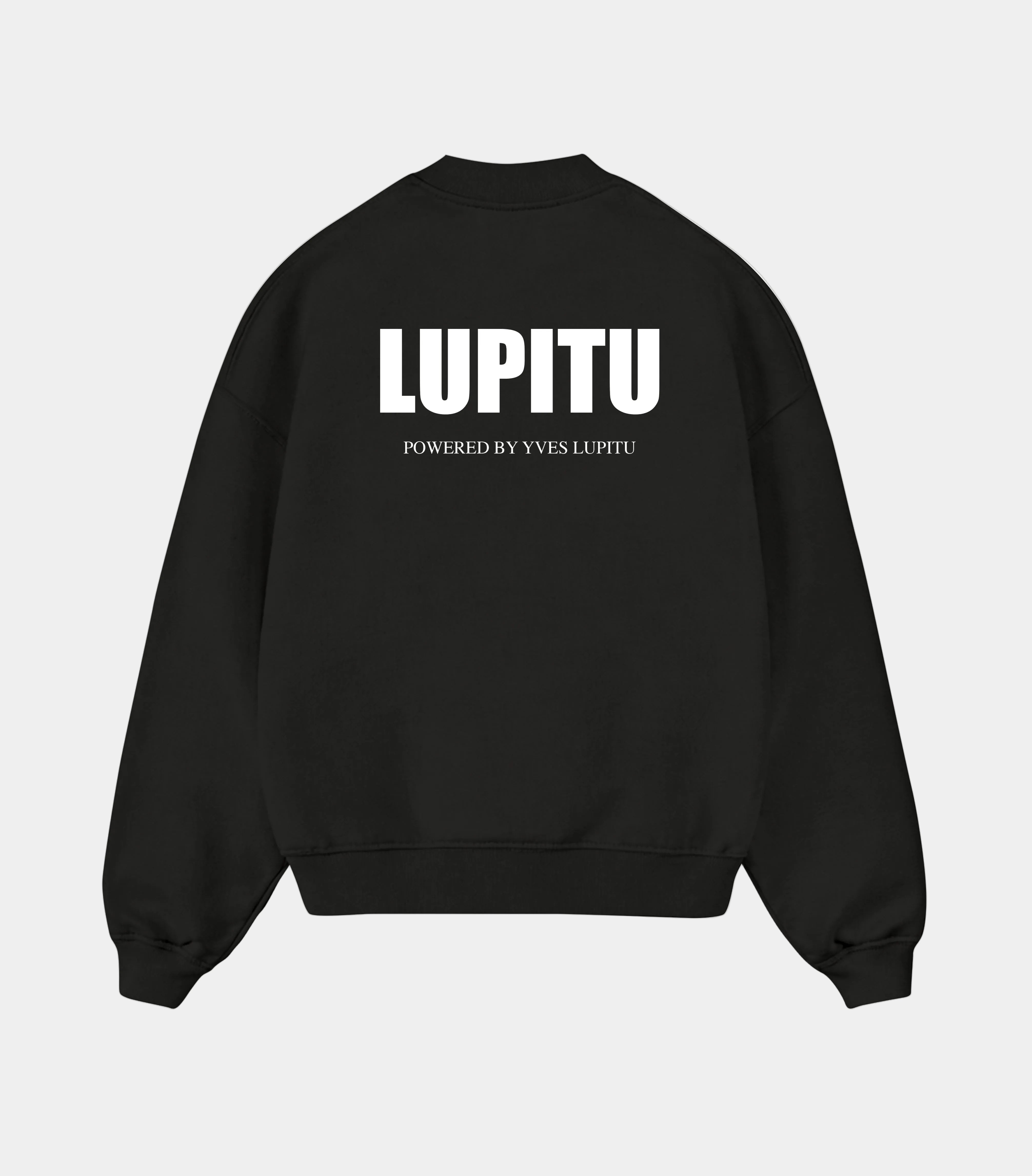 LUPITU ESSENTIALS POWERED BLACK WHITE SWEATSHIRT