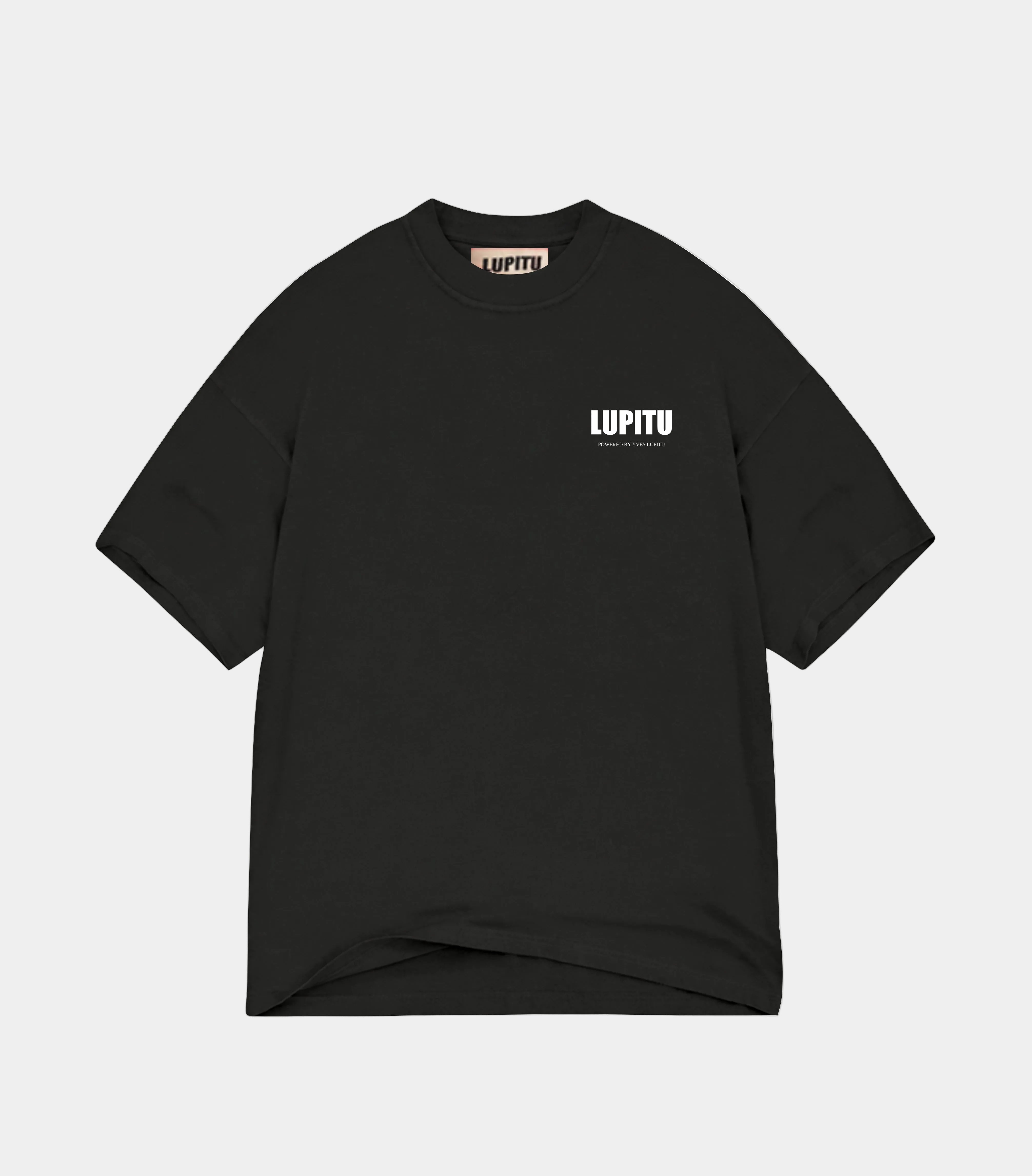 LUPITU ESSENTIALS POWERED BLACK WHITE TEE