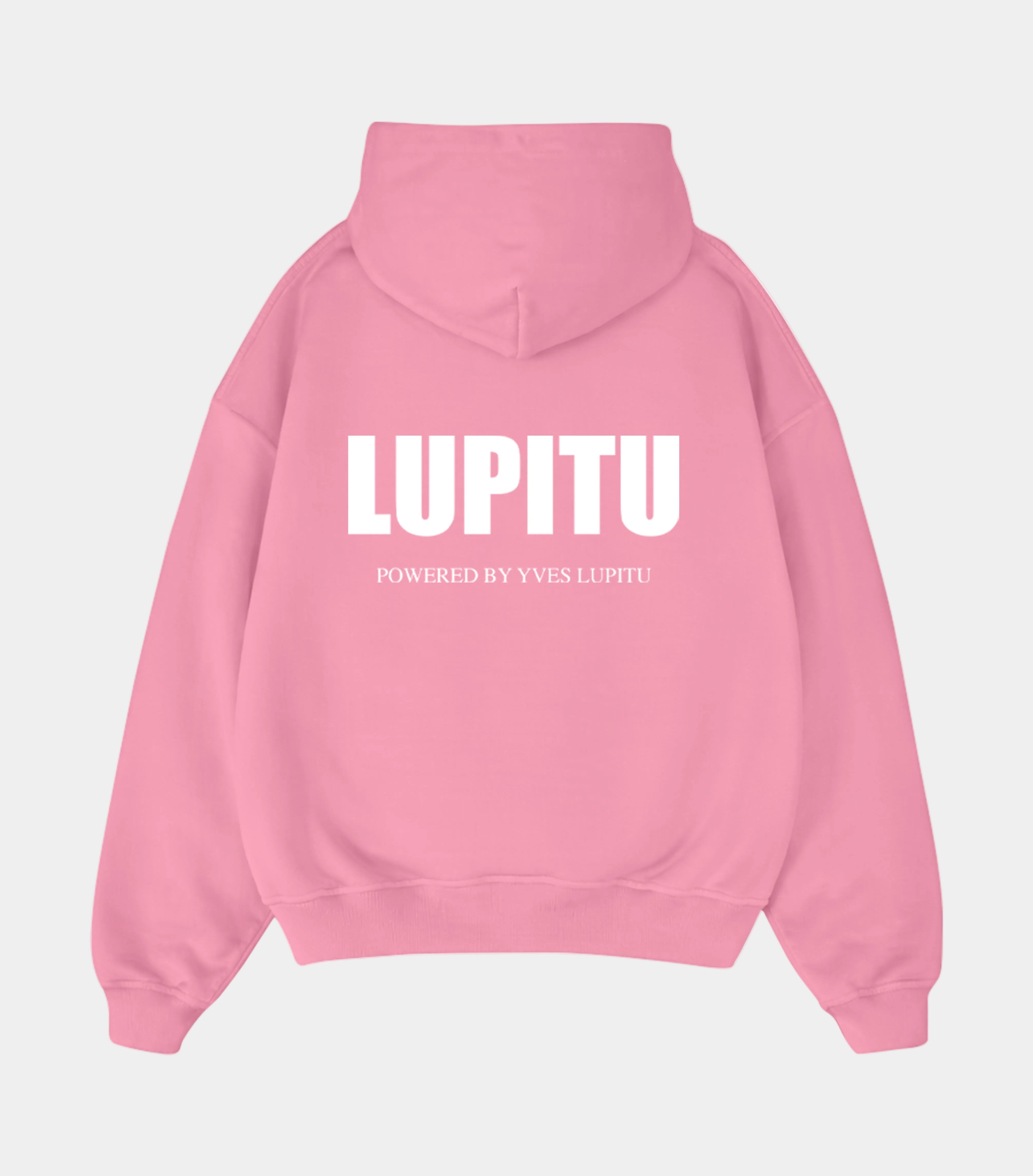 LUPITU ESSENTIALS POWERED PINK HOODIE