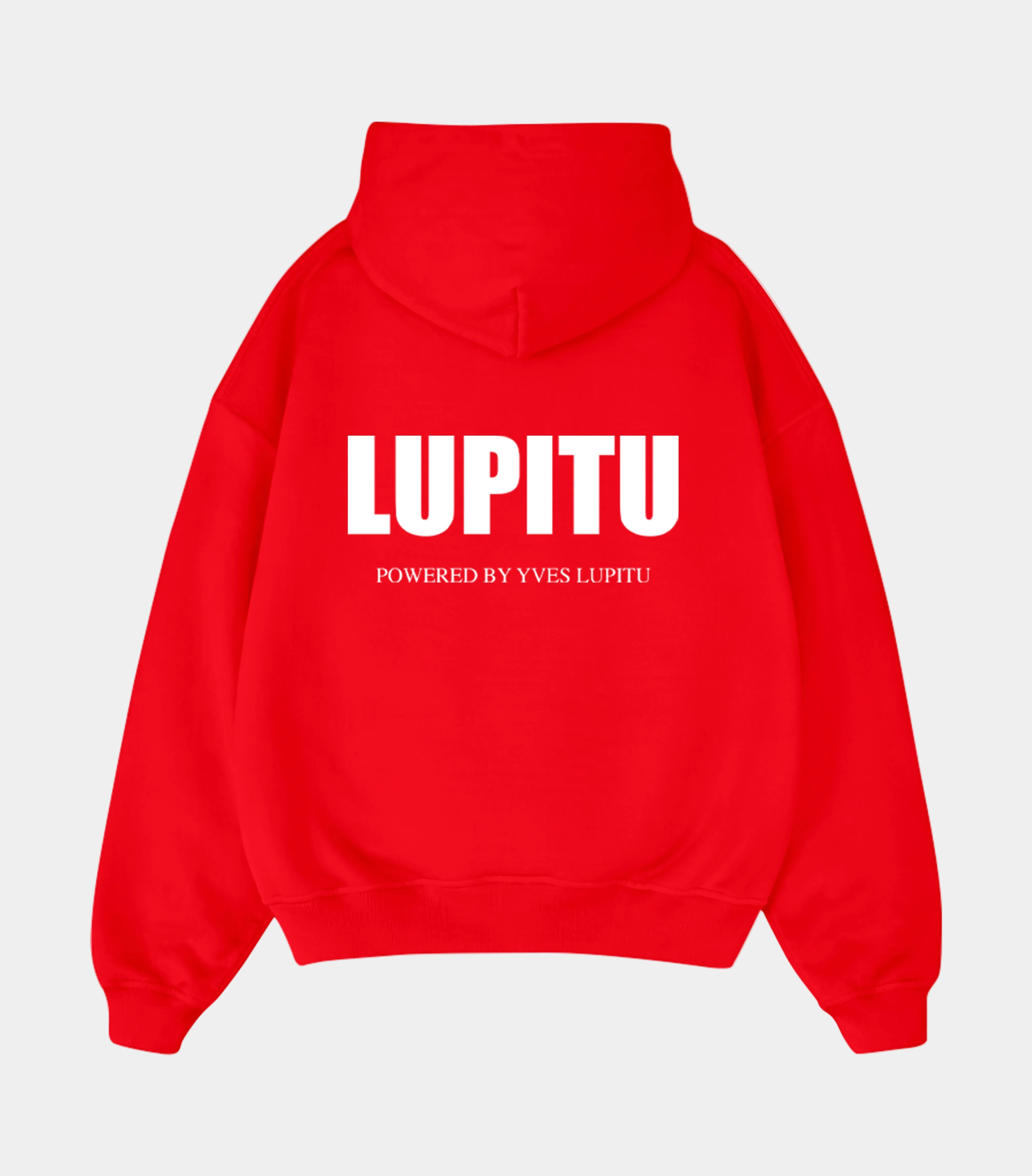 LUPITU ESSENTIALS POWERED RED HOODIE