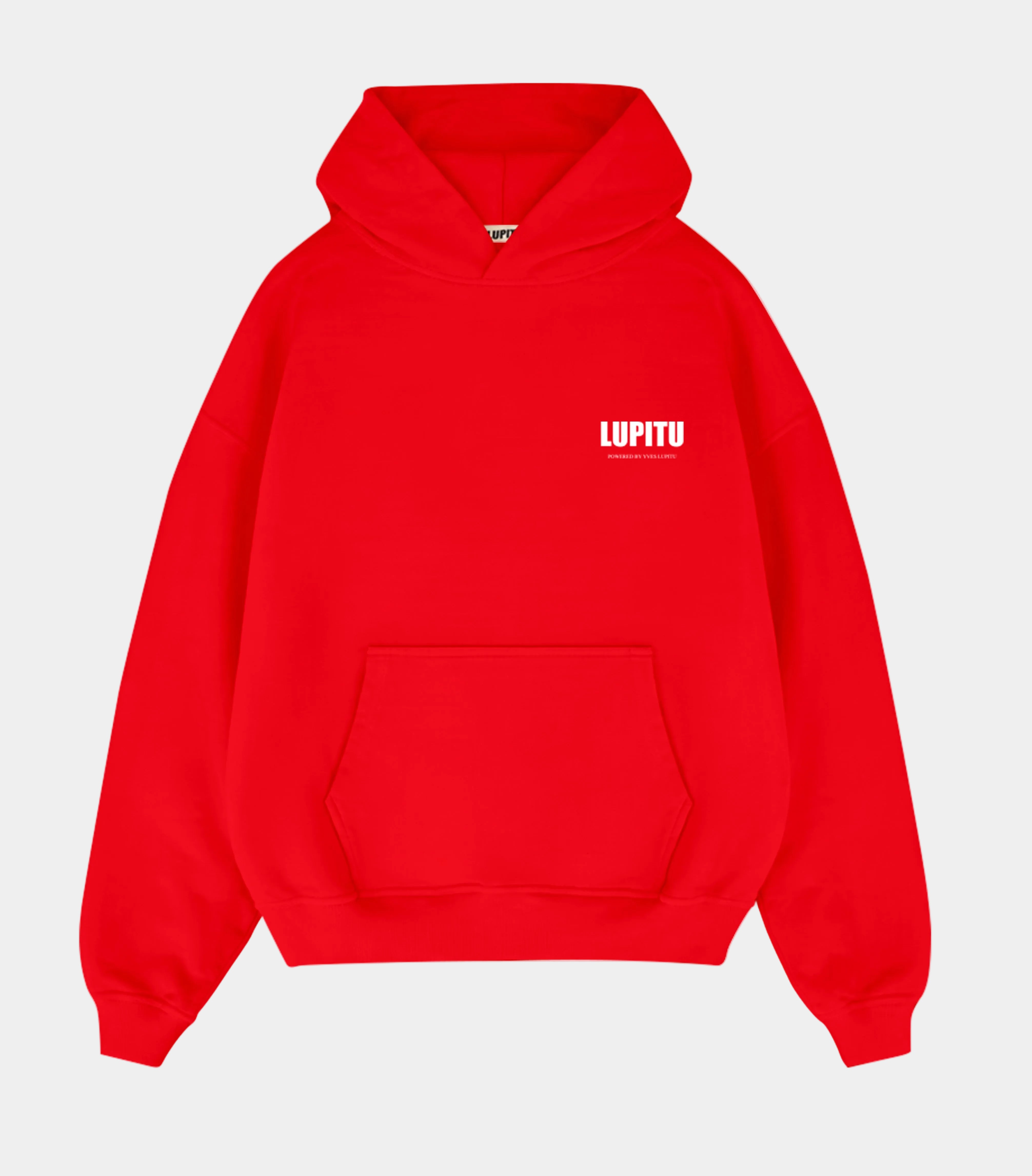 LUPITU ESSENTIALS POWERED RED HOODIE