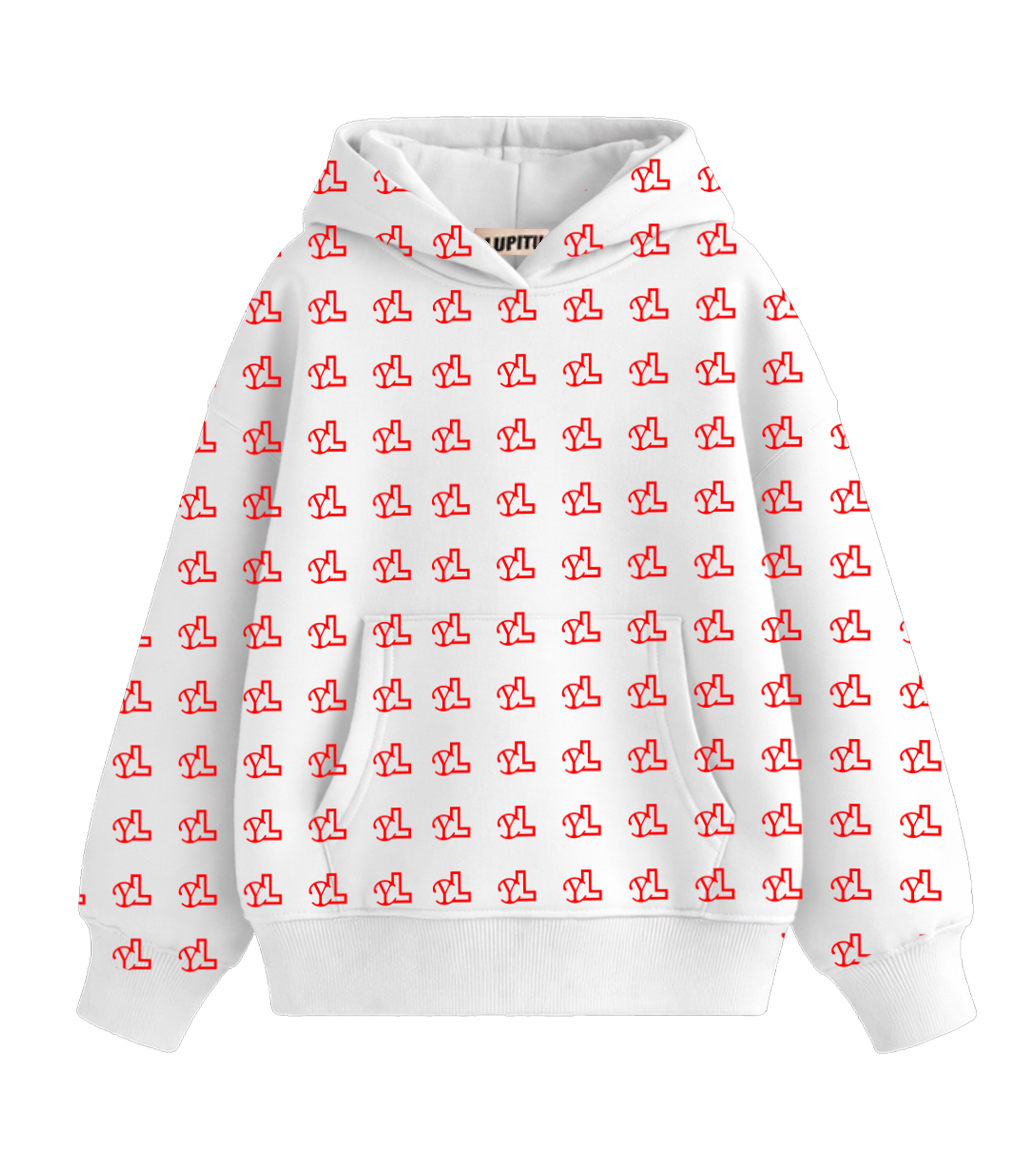 LIMITED EDITION LUPITU ALL OVER PRINT HOODIE WHITE