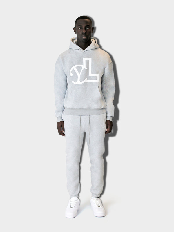 LUPITU GREY YL LOGO HOODIE