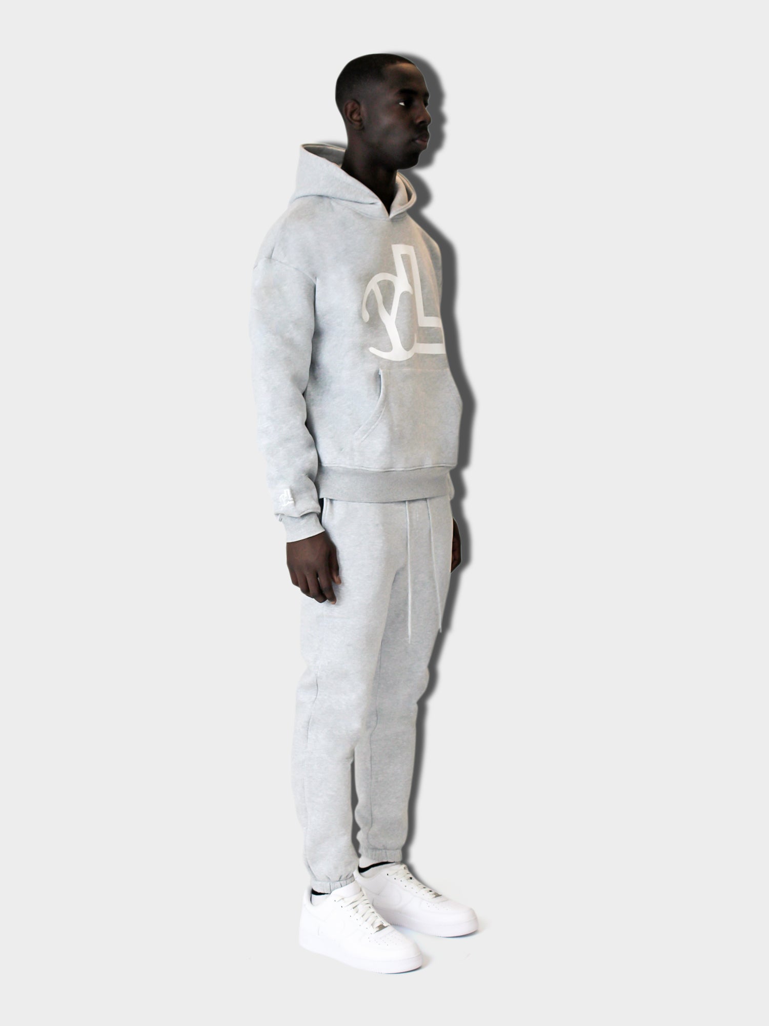 LUPITU MEN'S GREY YL LOGO HOODIE