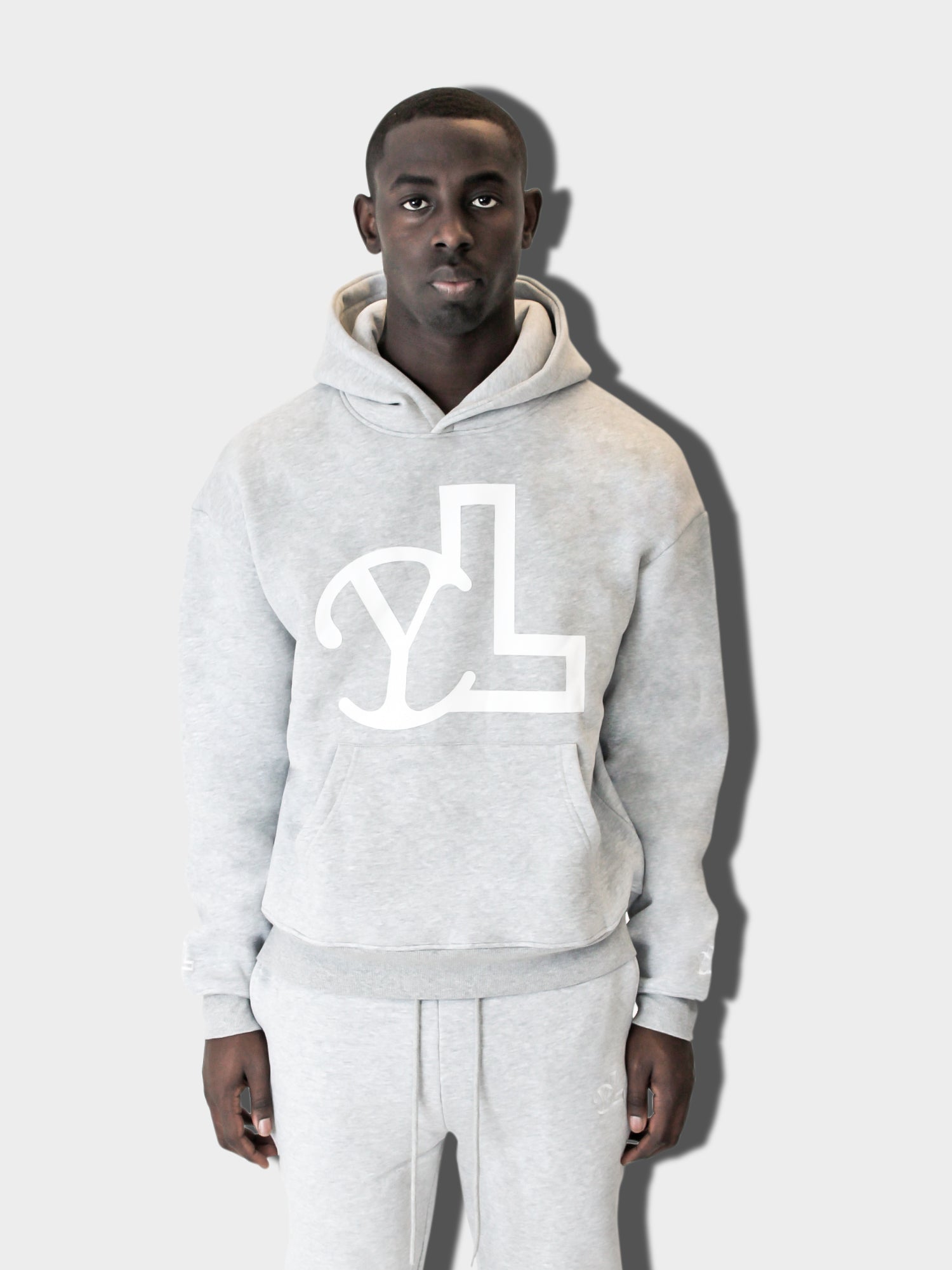 LUPITU MEN'S GREY YL LOGO HOODIE