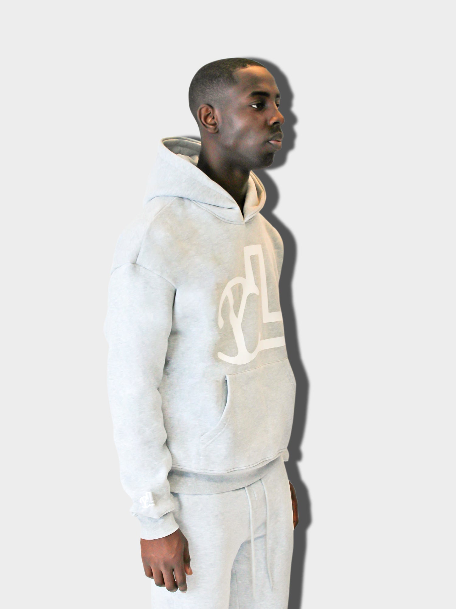LUPITU MEN'S GREY YL LOGO HOODIE