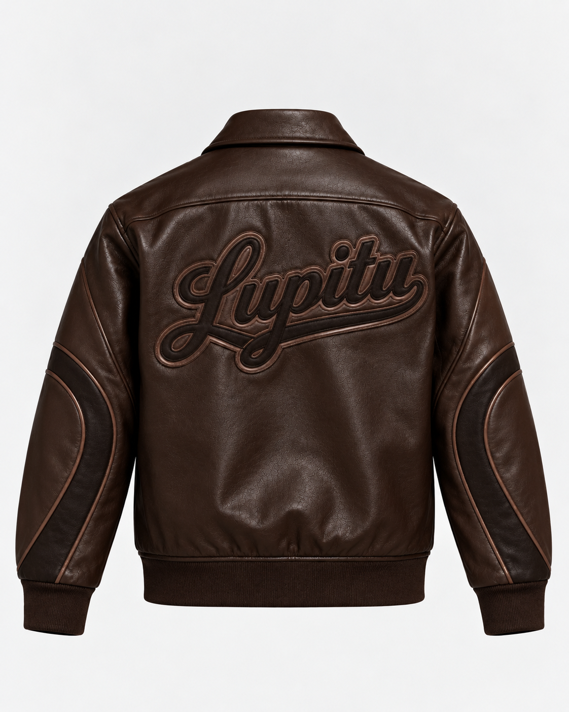 LUPITU BROWN HARLEM LEATHER JACKET