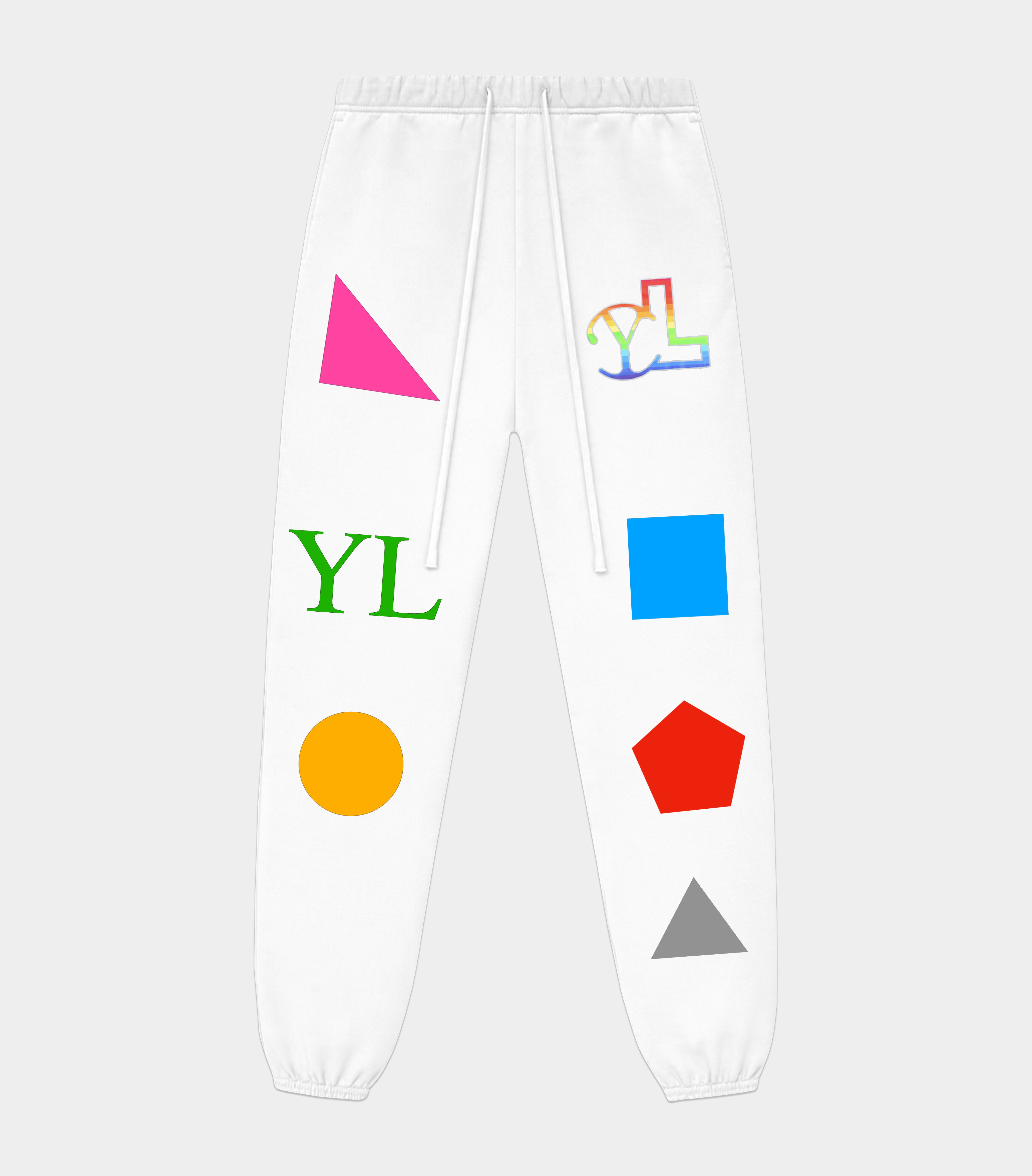 LUPITU MEN'S DOMINO WHITE SWEATPANTS