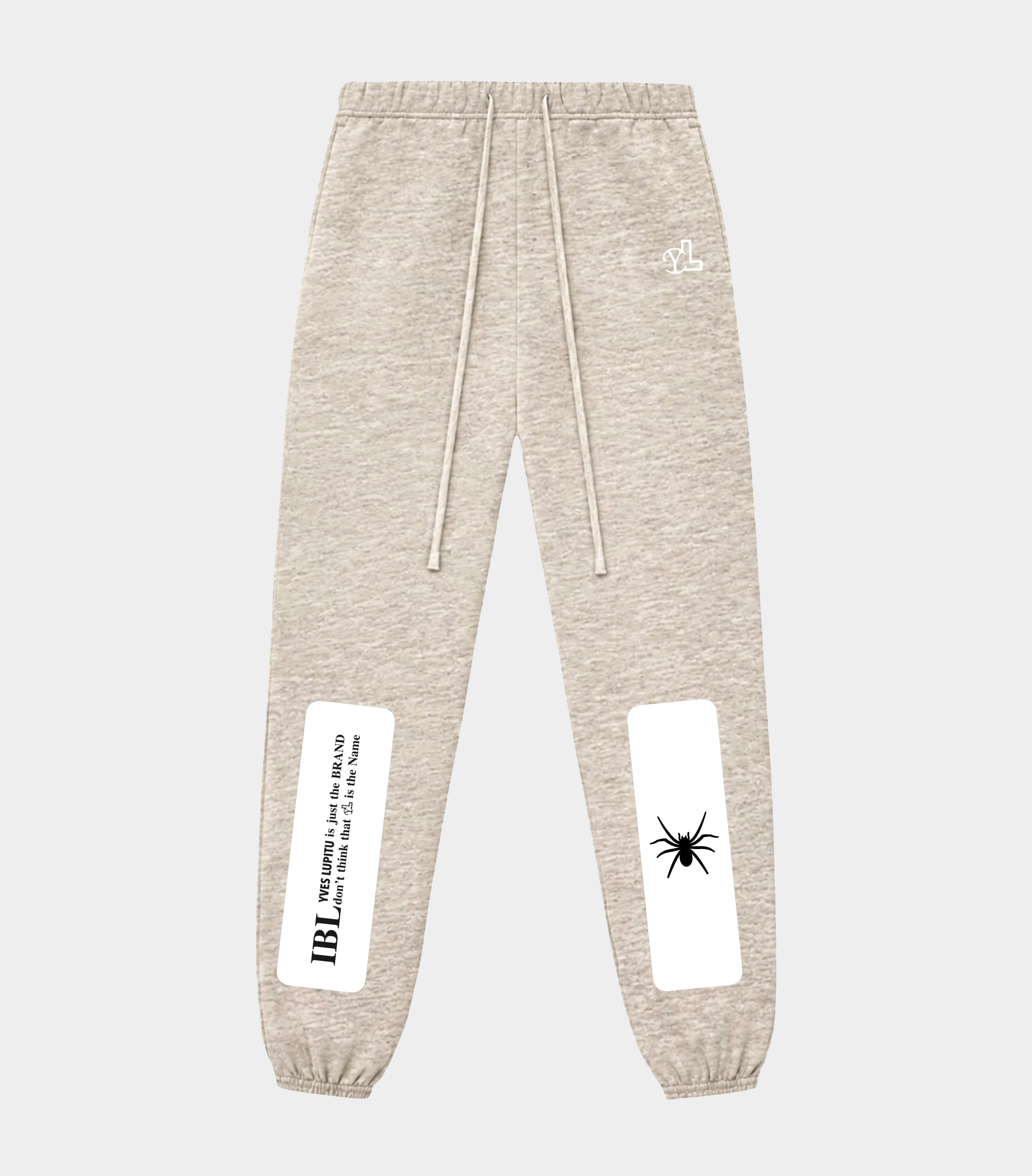 LUPITU MEN'S GREY SPIDER JOGGER PANT