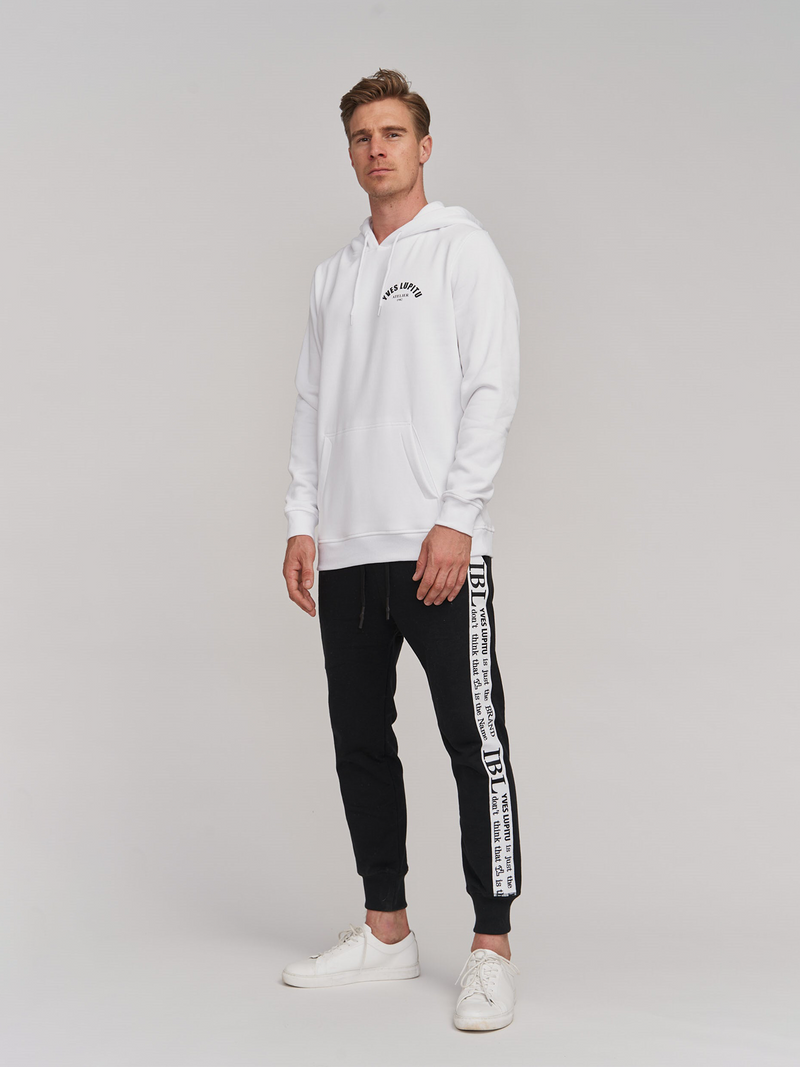 WHITE ATELIER LOGO HOODIE
