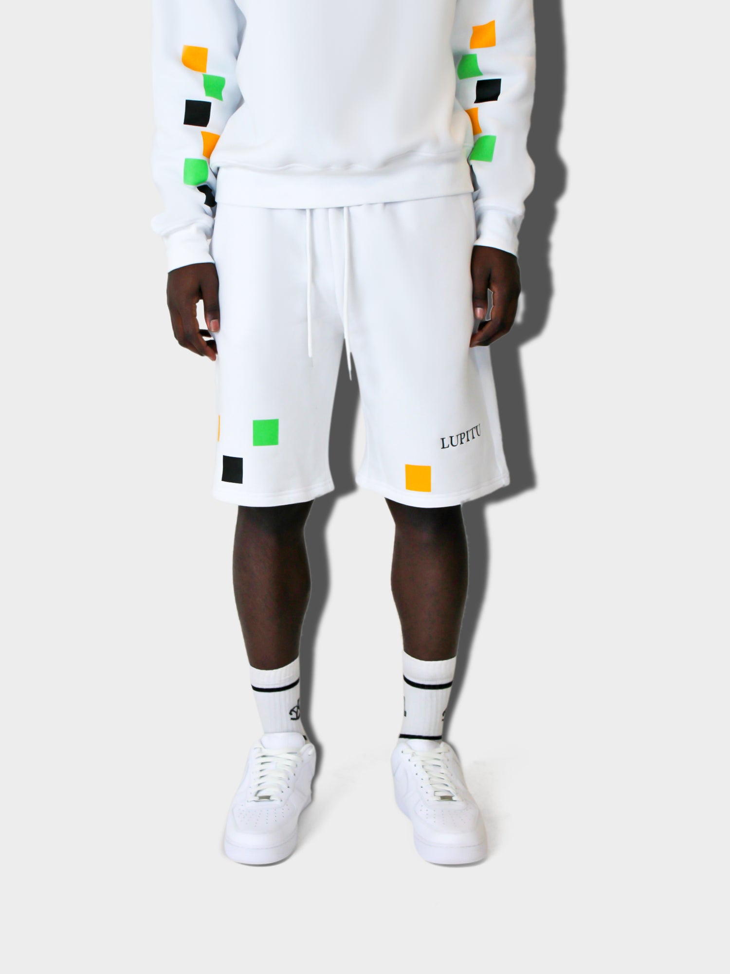 LUPITU MEN'S WHITE PUZZLE SHORT