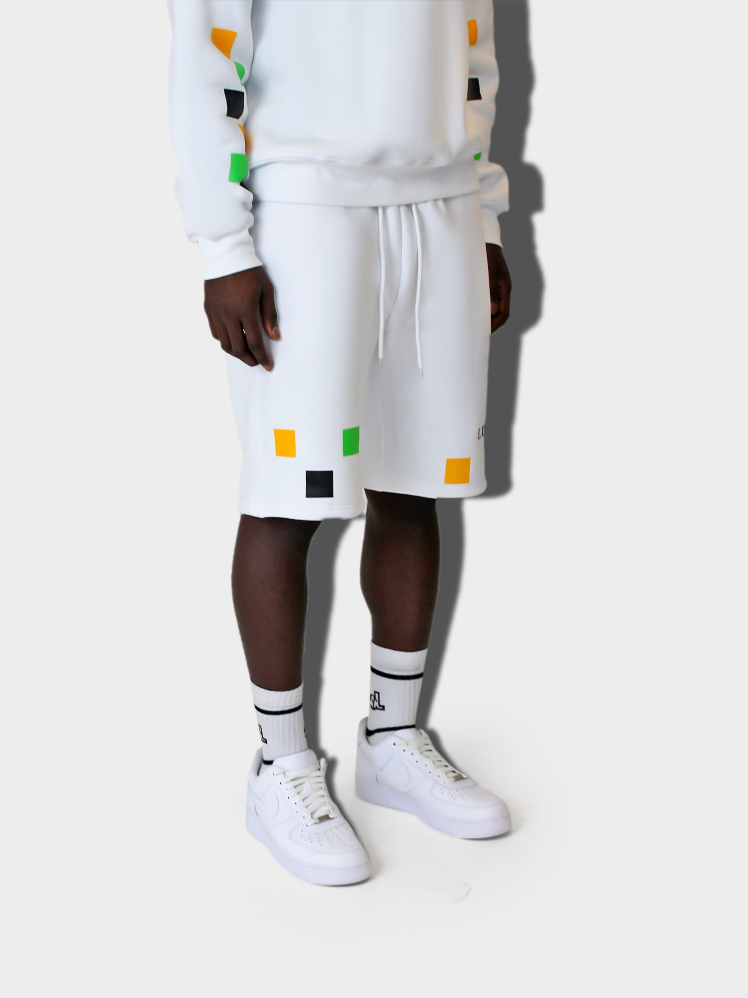 LUPITU MEN'S WHITE PUZZLE SHORT