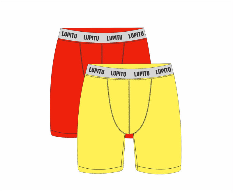 YELLOW & RED LUPITU BOXERS 2 PACK