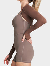 Cropped Cardigan LUPITU Brown