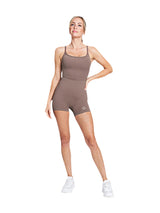 Eva Jumpsuit Short  LUPITU Brown